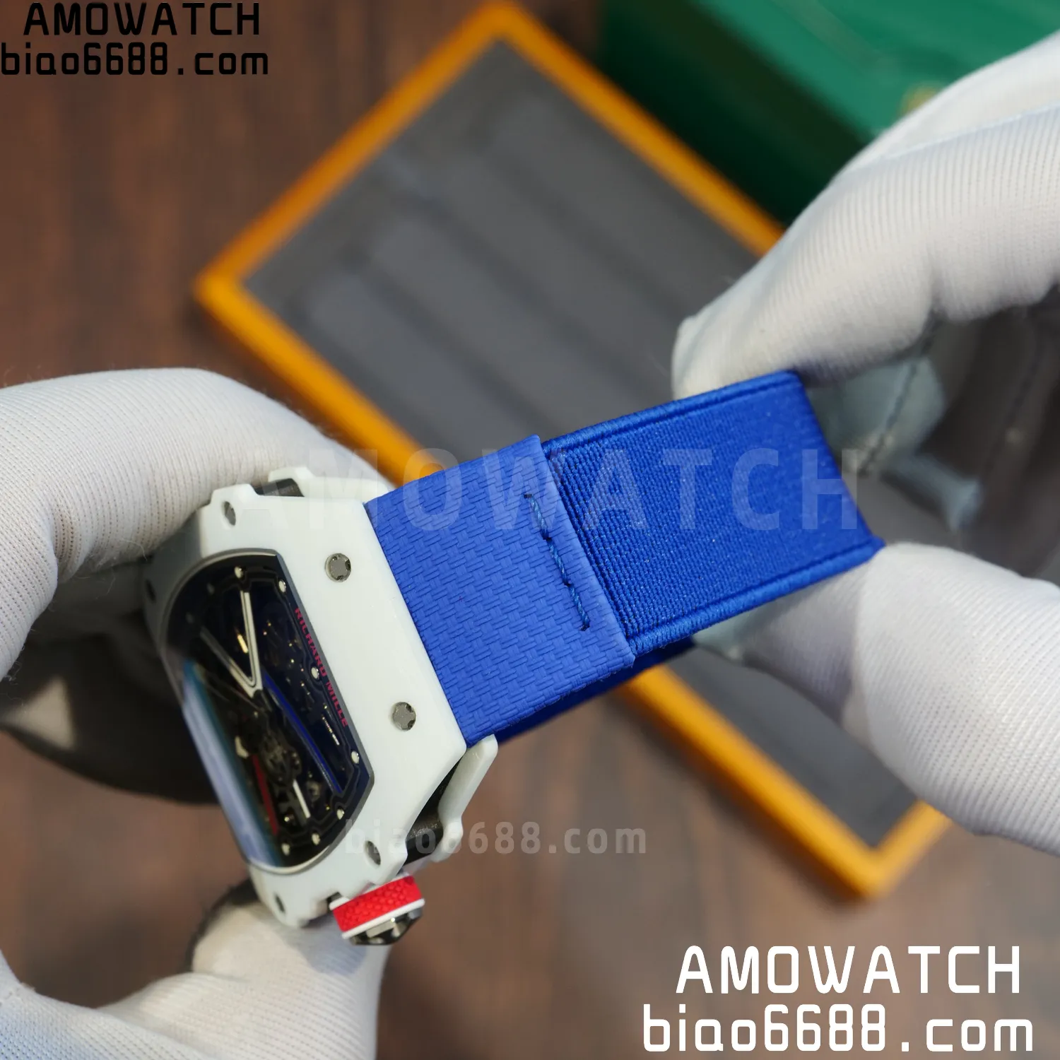 RICHARD MILLE RM67-02 White NTPT VAF Best Edition France Dial on Blue Nylon strap CRMA7 Clone 61 fe9dfde24c08104 阿默表行AmoWatch