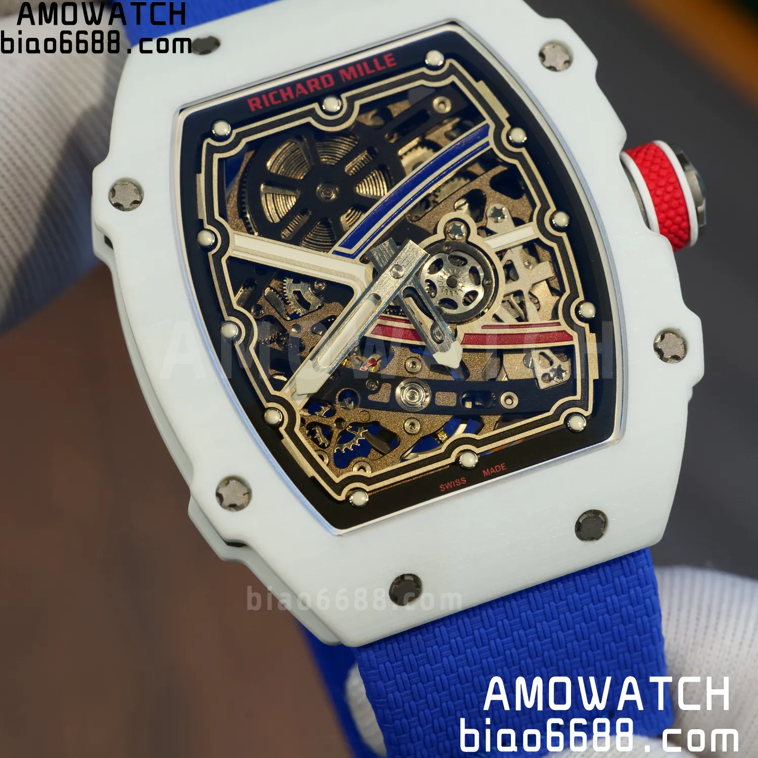 RICHARD MILLE RM67-02 White NTPT VAF Best Edition France Dial on Blue Nylon strap CRMA7 Clone 73 ffc8444b896c777 阿默表行AmoWatch