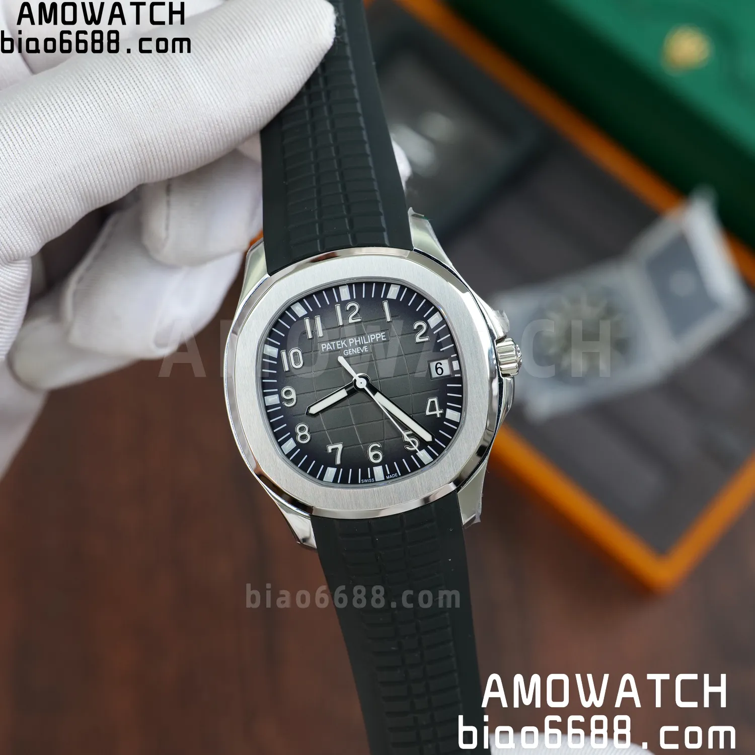 Custom Made PP Aquanaut 5167A ,Modified content :SW factory Gray Dial、 pointer、DEEP Crystal 62 0445e188d6cd77d AMO Watch