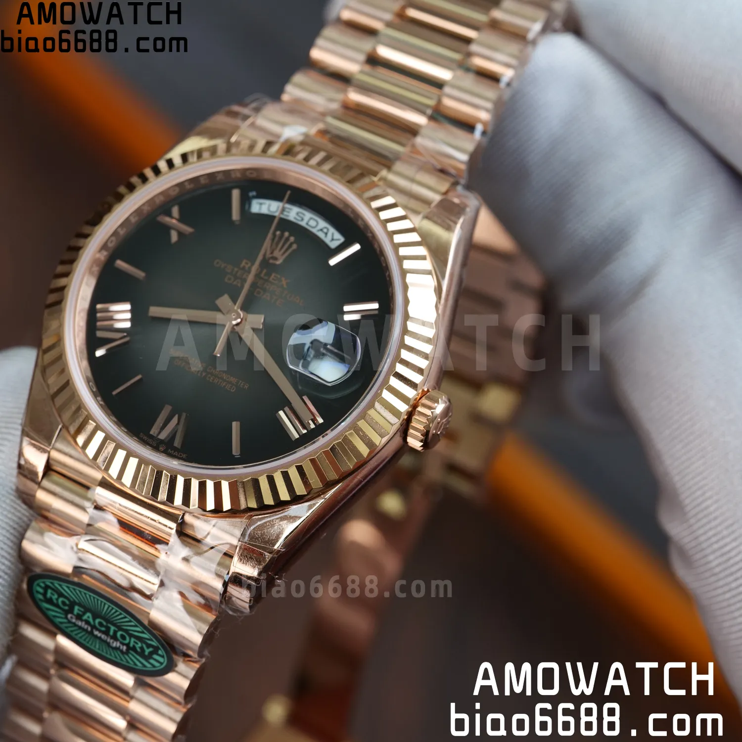 Rolex Day Date 40 RG 228236 RCF 1:1 Best Edition White Roman Dial on President Bracelet VR3255 (211g) 82 05d87995becb4ff AMO Watch