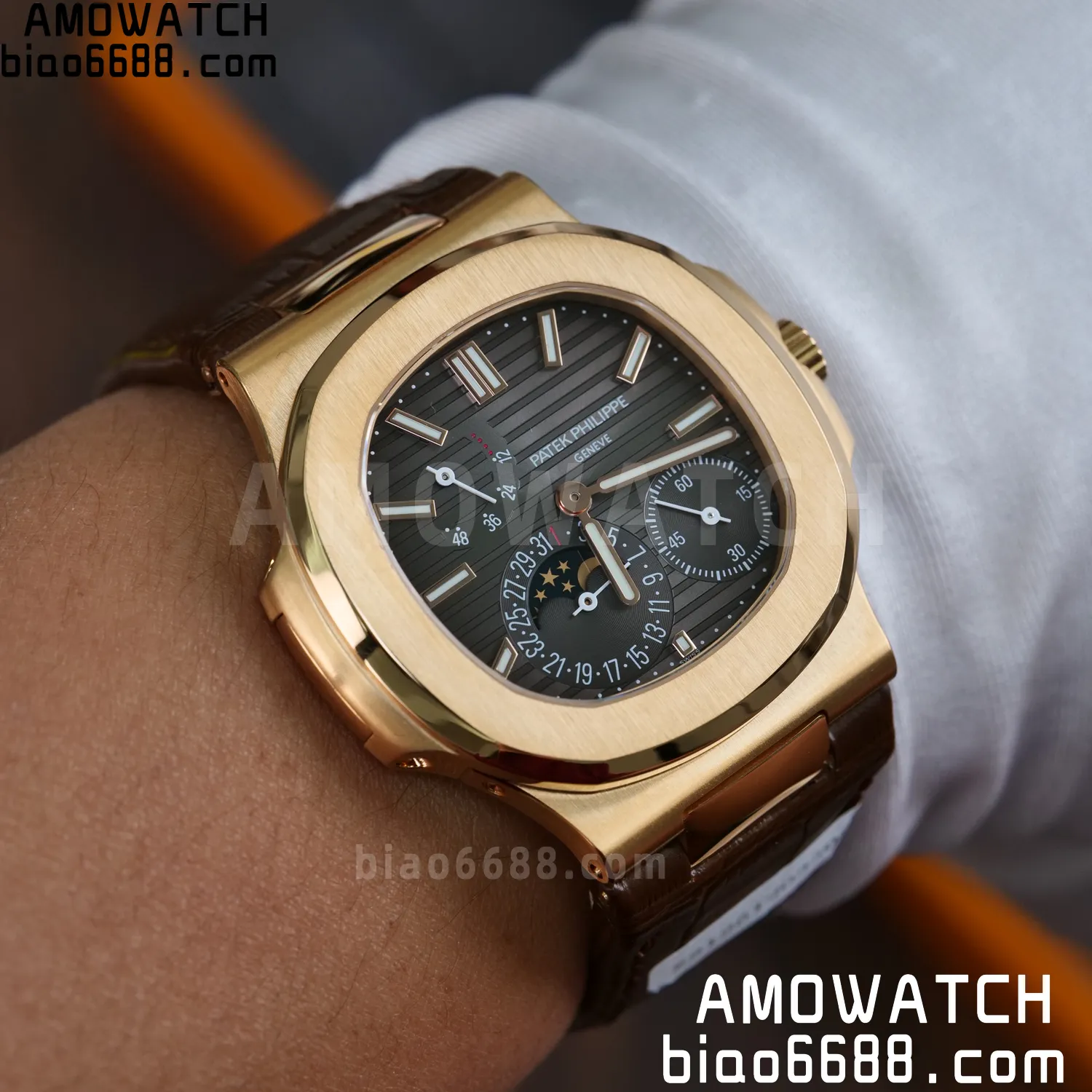 Custom Made PP Nautilus 5712 RG PPF 18K Real Rose Gold Plating 91 07cec784b54a860 AMO Watch
