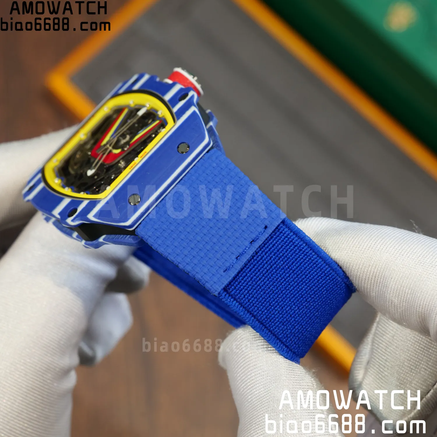 RICHARD MILLE RM67-02 Blue NTPT Best Edition Fernando Alonso Dial on Blue Nylon strap CRMA7 Clone V9 78 0936519f4e541ac AMO Watch