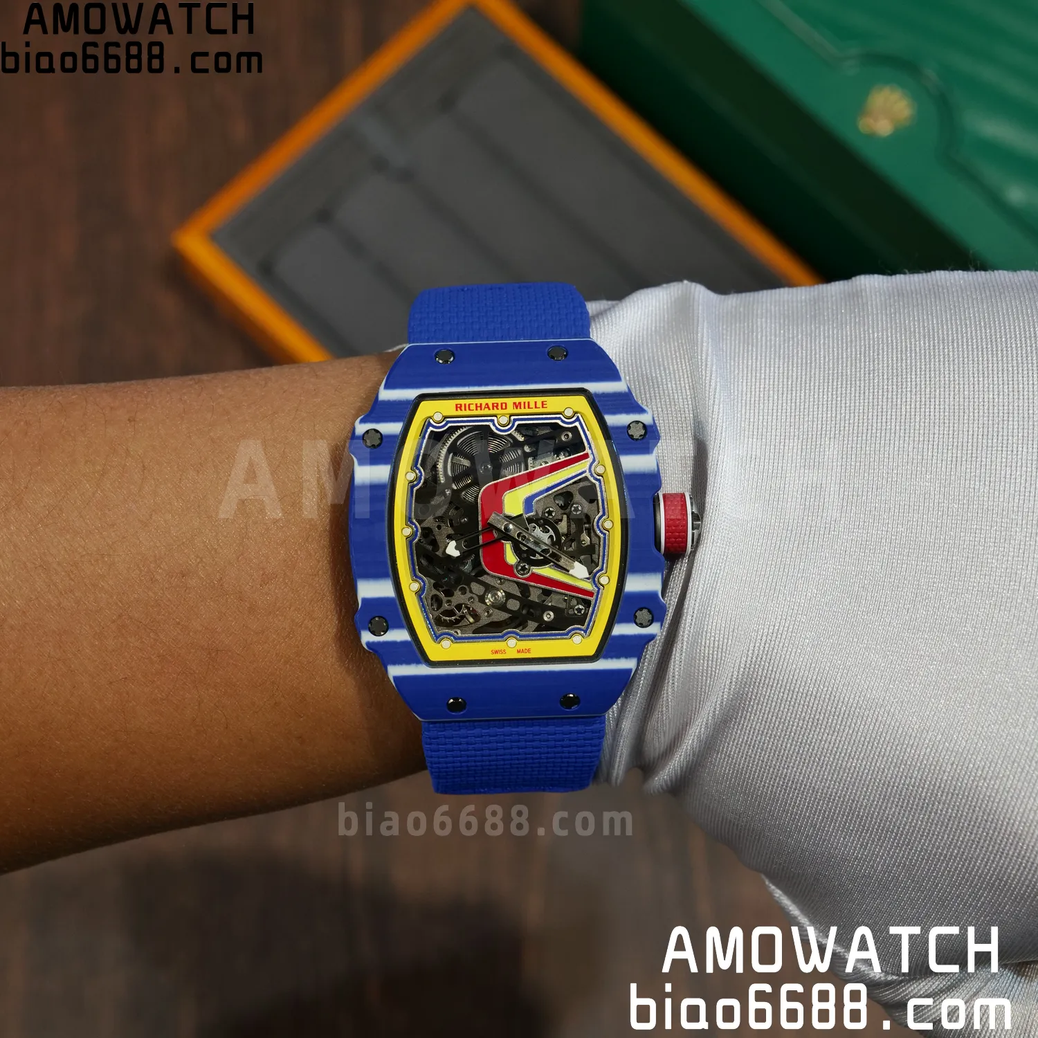 RICHARD MILLE RM67-02 Blue NTPT Best Edition Fernando Alonso Dial on Blue Nylon strap CRMA7 Clone V9 104 0c55b9164ef1073 AMO Watch