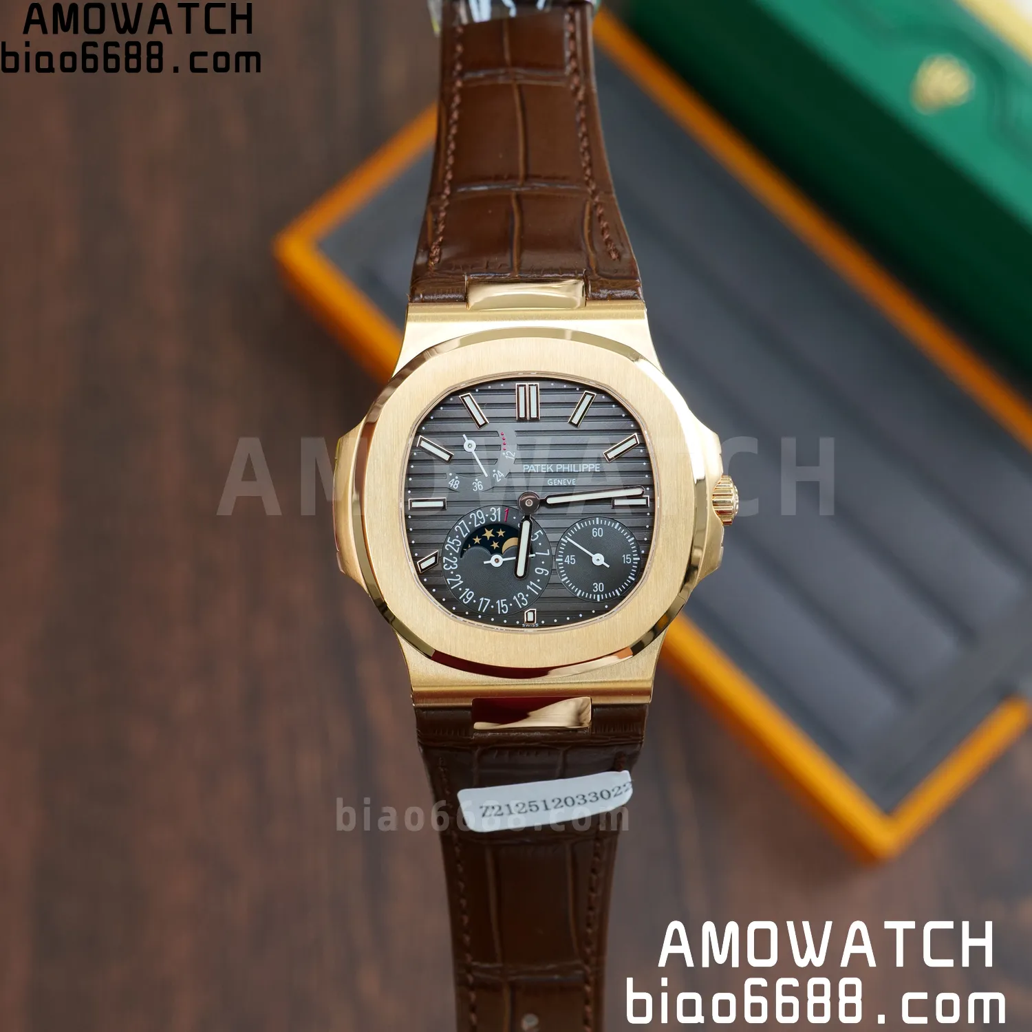 Custom Made PP Nautilus 5712 RG PPF 18K Real Rose Gold Plating 73 0e284b74c298fe9 AMO Watch