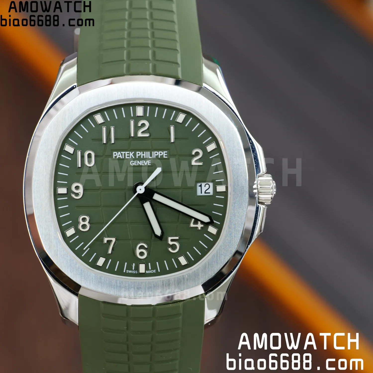 Custom Made PP Aquanaut 5168G 42mm Green Dial on Green Rubber Strap(Weighted) 72 100c41d794b5a16 阿默表行AmoWatch