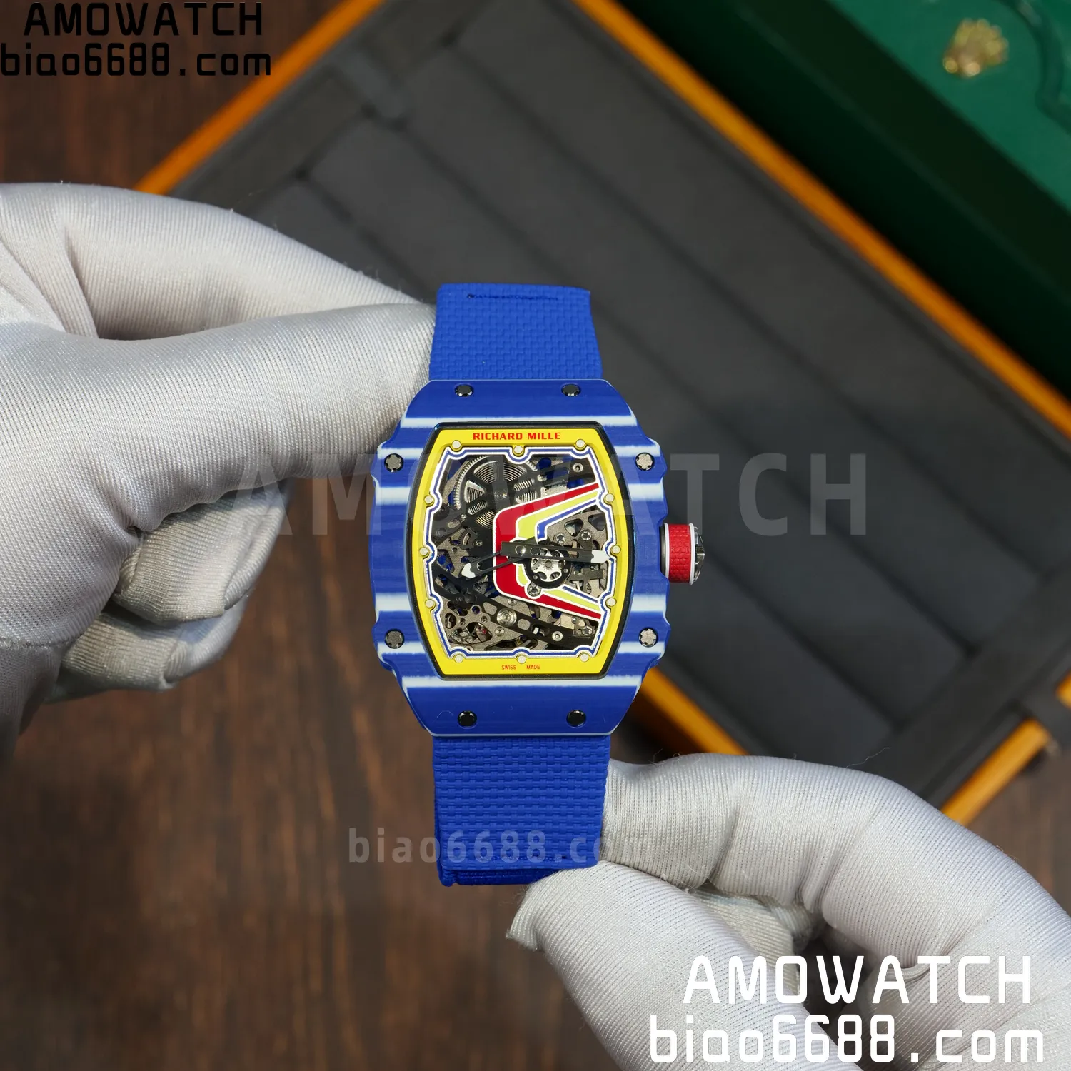 RICHARD MILLE RM67-02 Blue NTPT Best Edition Fernando Alonso Dial on Blue Nylon strap CRMA7 Clone V9 73 1030b825ee0e52b AMO Watch