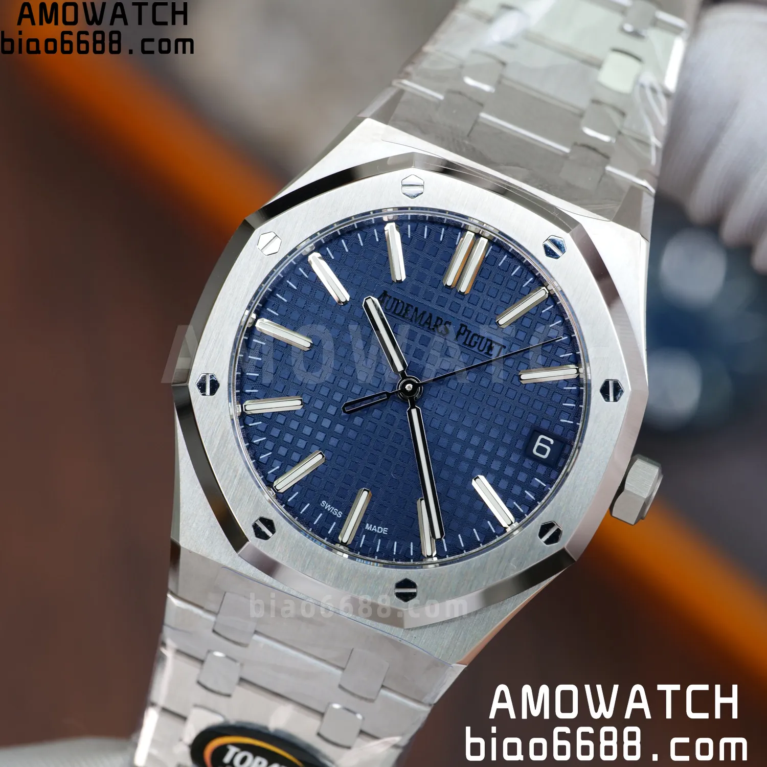 Custom Made AP Royal Oak 15510 SS TOP Factory (SW Factory Blue Dial、 DEEP Crystal) 80 10540fd30d7012d AMO Watch