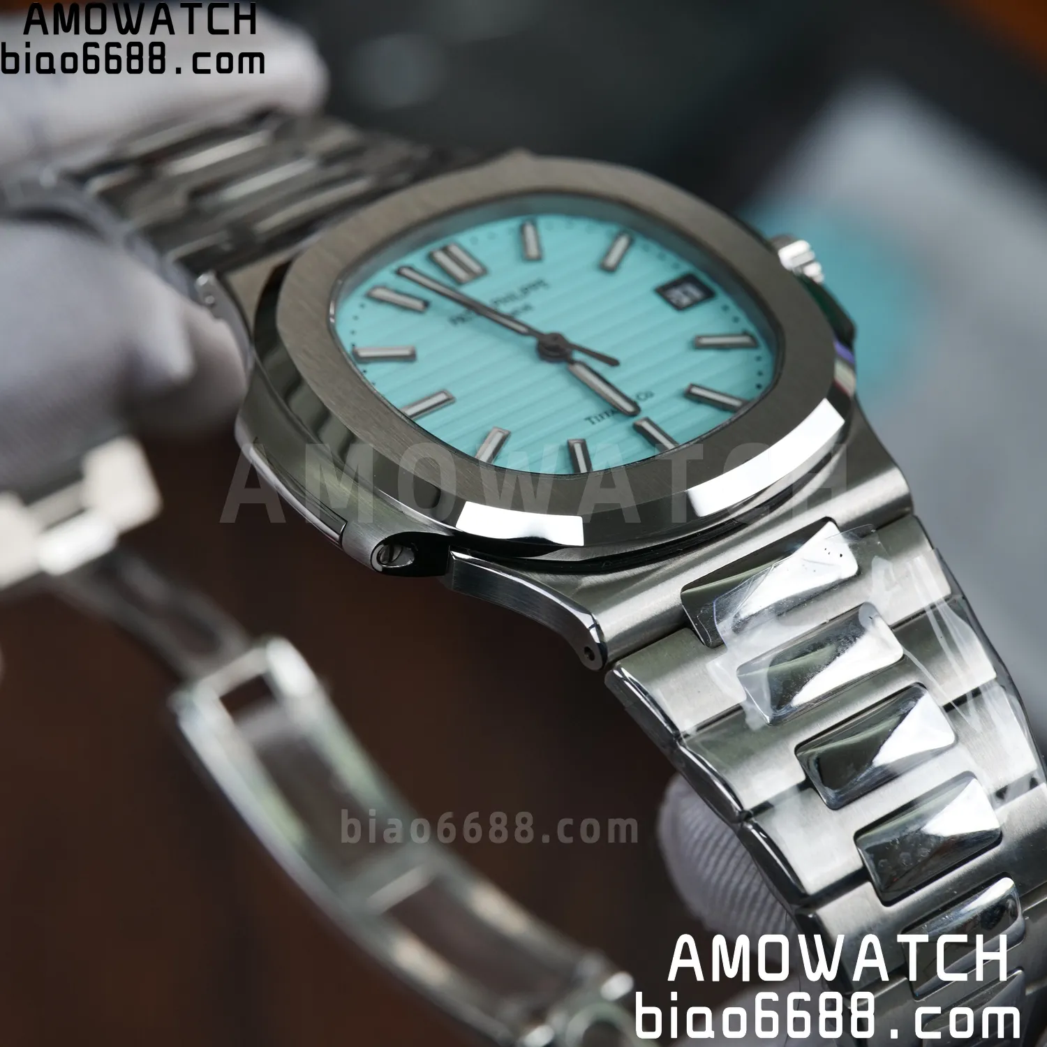 Custom Made PP Nautilus 5711 Tiffany Modified content :SW factory Tiffany Dial 、SW Pointer、DEEP crystal 73 113cd21c057b9b6 阿默表行AmoWatch