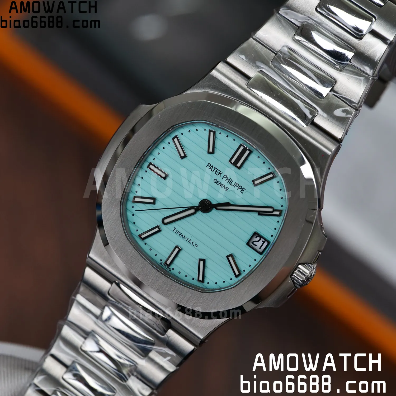 Custom Made PP Nautilus 5711 Tiffany Modified content :SW factory Tiffany Dial 、SW Pointer、DEEP crystal 79 11c2155cba035ee 阿默表行AmoWatch