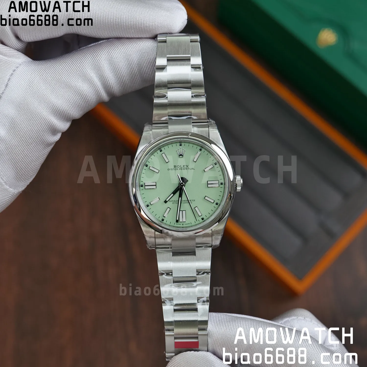 Rolex Oyster Perpetual 124300 41mm VSF 1:1 Best Edition 904L Steel Green Dial VS3235 53 12bf3321165e012 AMO Watch