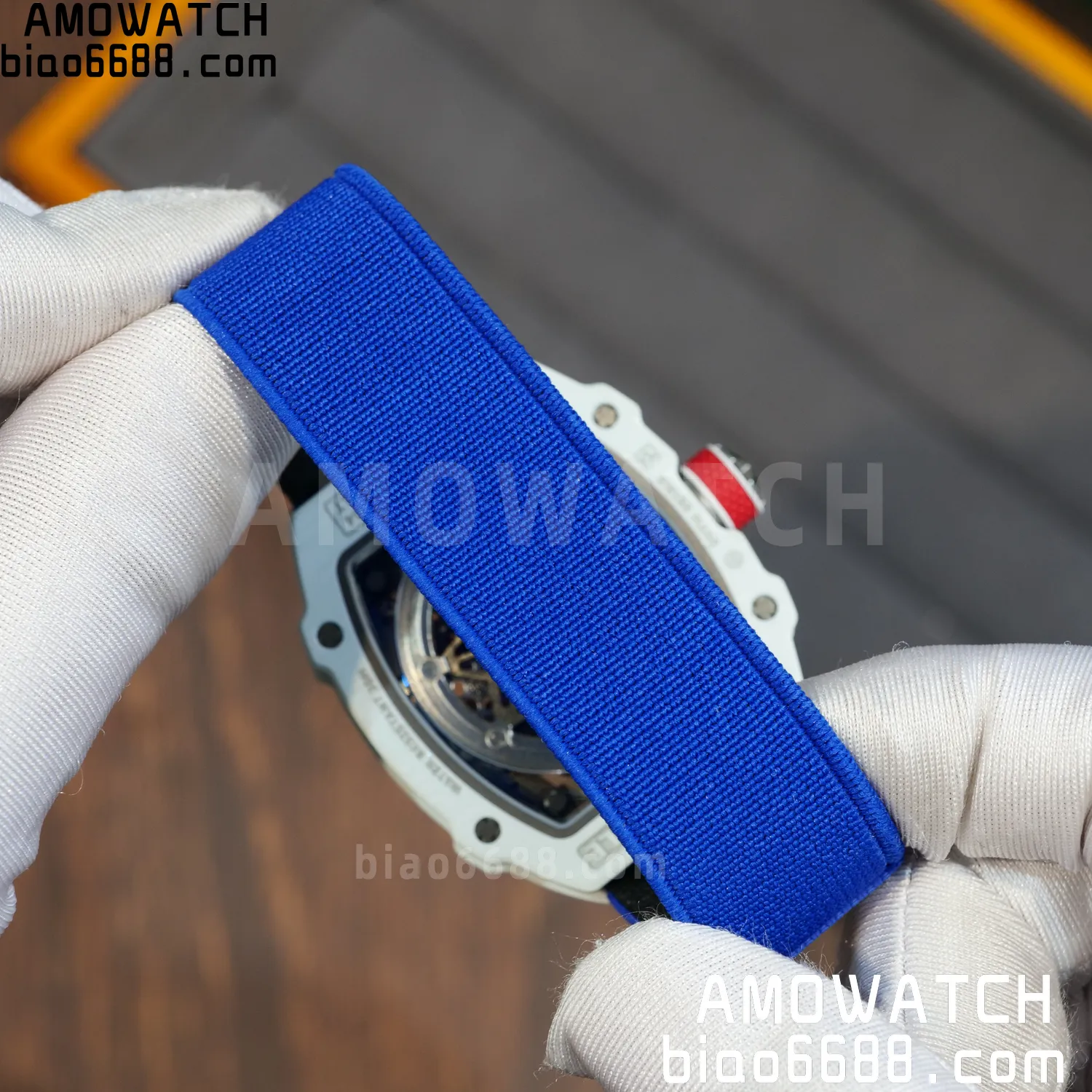 RICHARD MILLE RM67-02 White NTPT Best Edition France Dial on Blue Nylon strap CRMA7 Clone V9 105 12d52290833a16b AMO Watch