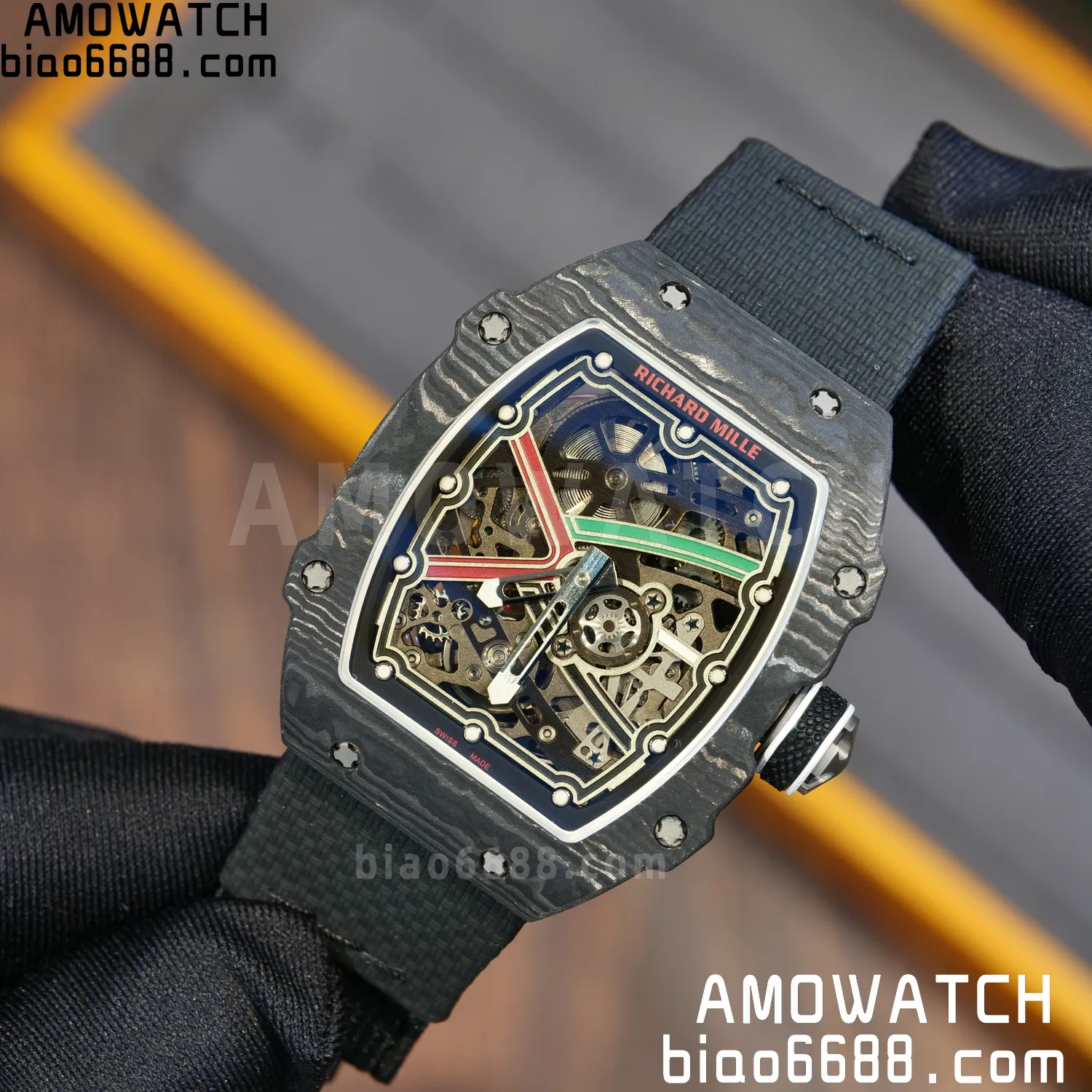 RICHARD MILLE RM67-02 Black NTPT AVF Best Edition UAE Dial on Black Nylon strap CRMA7 Clone 92 12db3cc6b2d261b AMO Watch