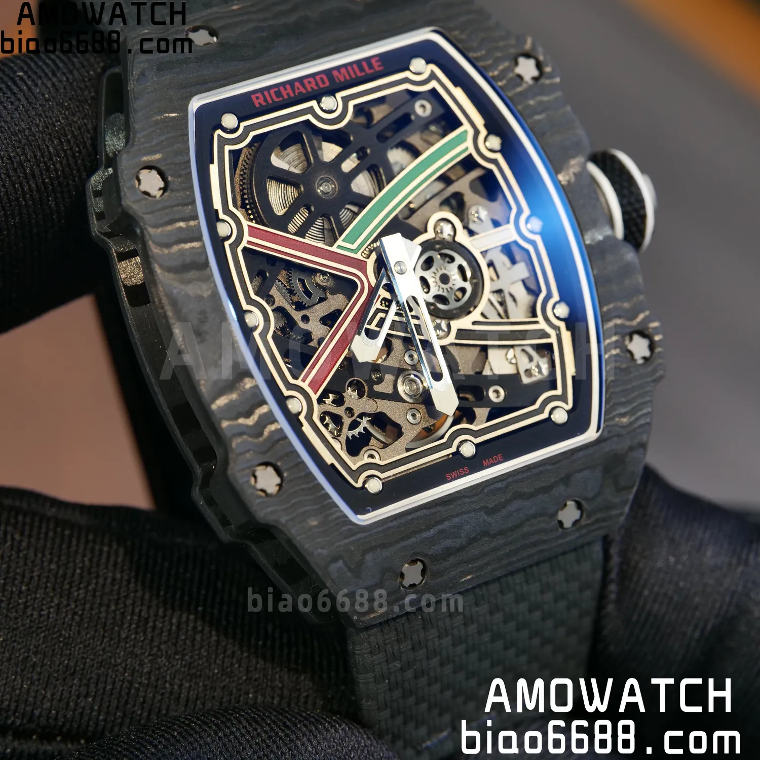 RICHARD MILLE RM67-02 Black NTPT AVF Best Edition UAE Dial on Black Nylon strap CRMA7 Clone 94 13147a78944edb0 AMO Watch