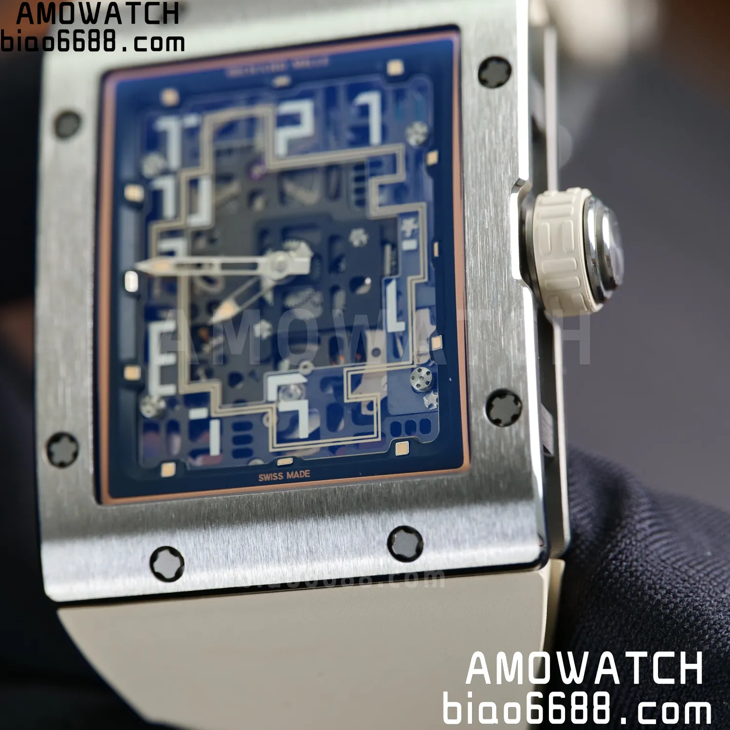 RICHARD MILLE Umi Maker's RM16-02 Titanium Skeleton Dial on Rubber strap CRMA9 Super Clone 117 14b76b5ad02eead AMO Watch