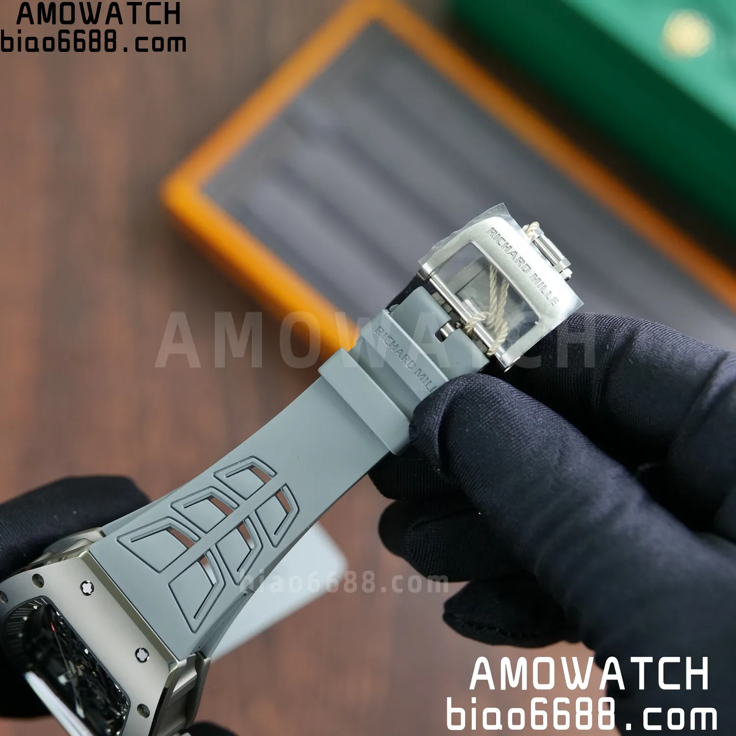 RICHARD MILLE RM055 Gray Ceramic UMI 1:1 Best Edition on Shark Rubber Strap RMUL2 Free Sprung 83 15d93b1d35e0f95 AMO Watch