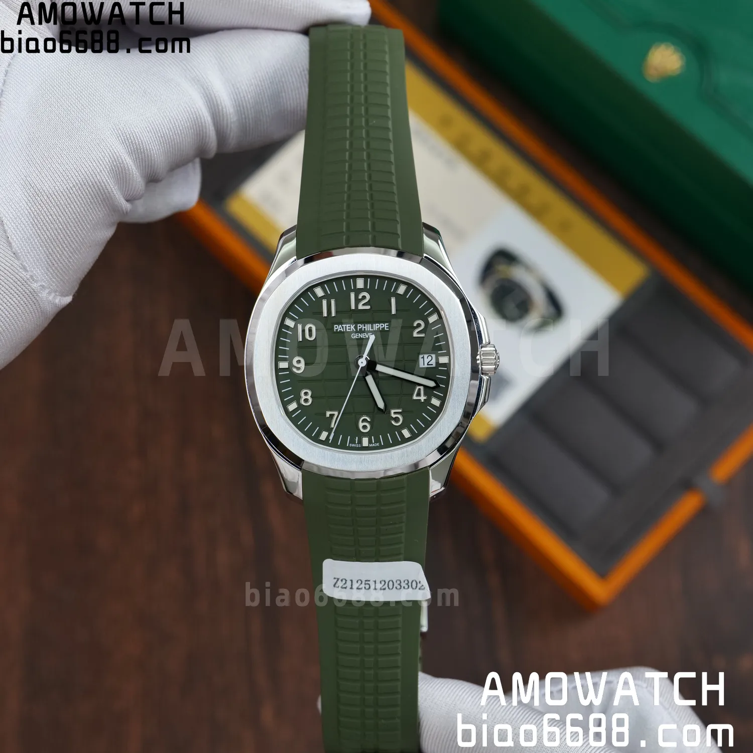Custom Made PP Aquanaut 5168G 42mm Green Dial on Green Rubber Strap(Weighted) 65 1661ee53a85377d 阿默表行AmoWatch