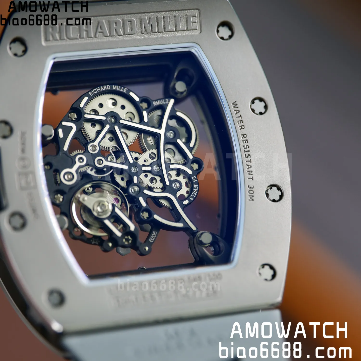 RICHARD MILLE RM055 Gray Ceramic UMI 1:1 Best Edition on Shark Rubber Strap RMUL2 Free Sprung 107 17b9a71f769dc2f AMO Watch