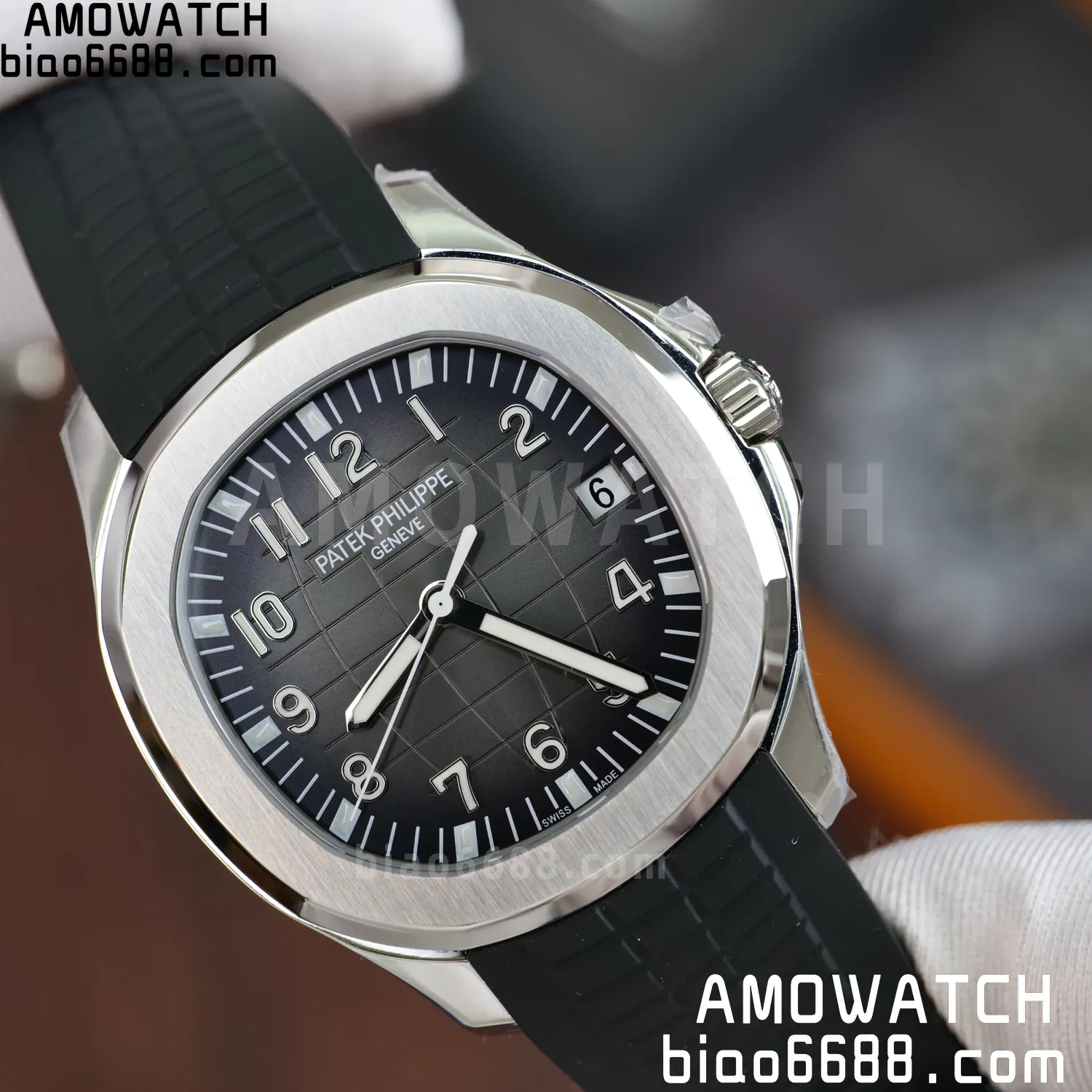Custom Made PP Aquanaut 5167A ,Modified content :SW factory Gray Dial、 pointer、DEEP Crystal 75 1978054294fe79b AMO Watch