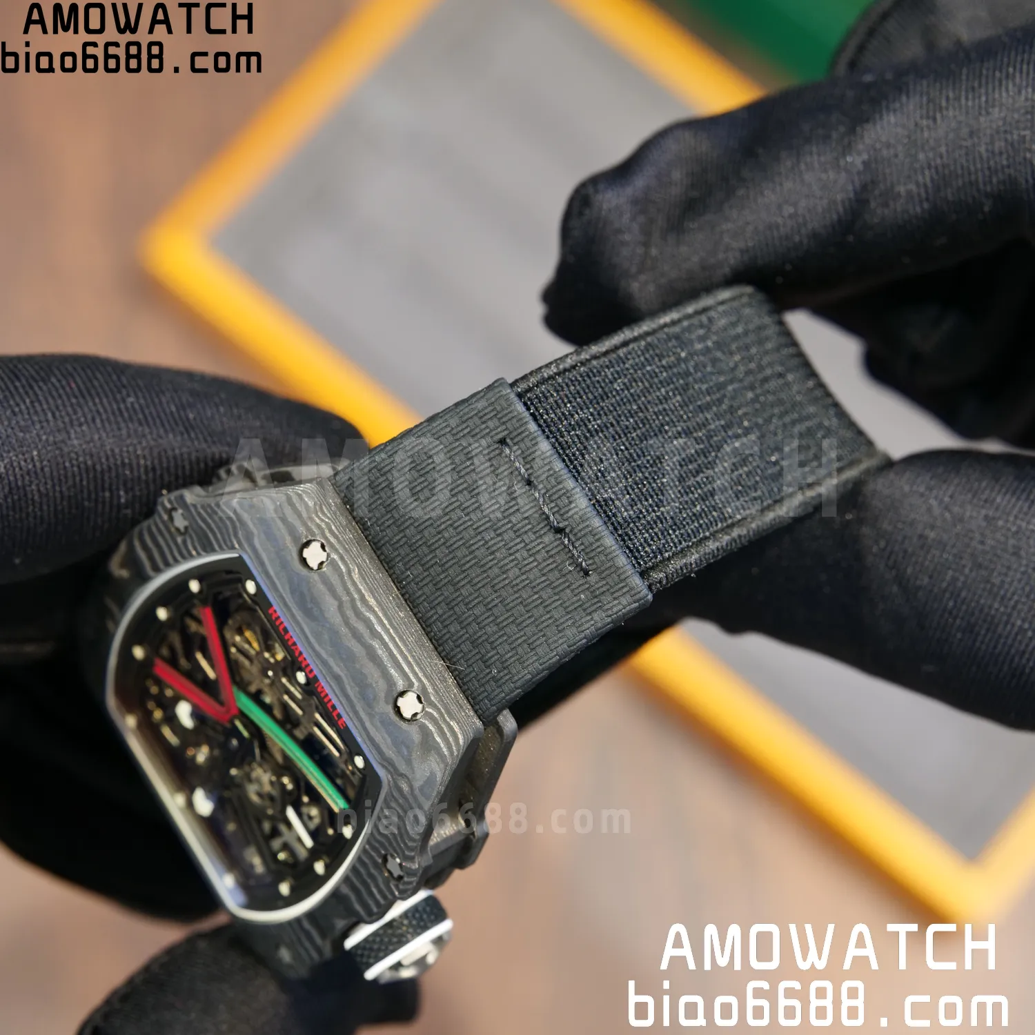 RICHARD MILLE RM67-02 Black NTPT AVF Best Edition UAE Dial on Black Nylon strap CRMA7 Clone 77 1a4fe115b643f88 AMO Watch