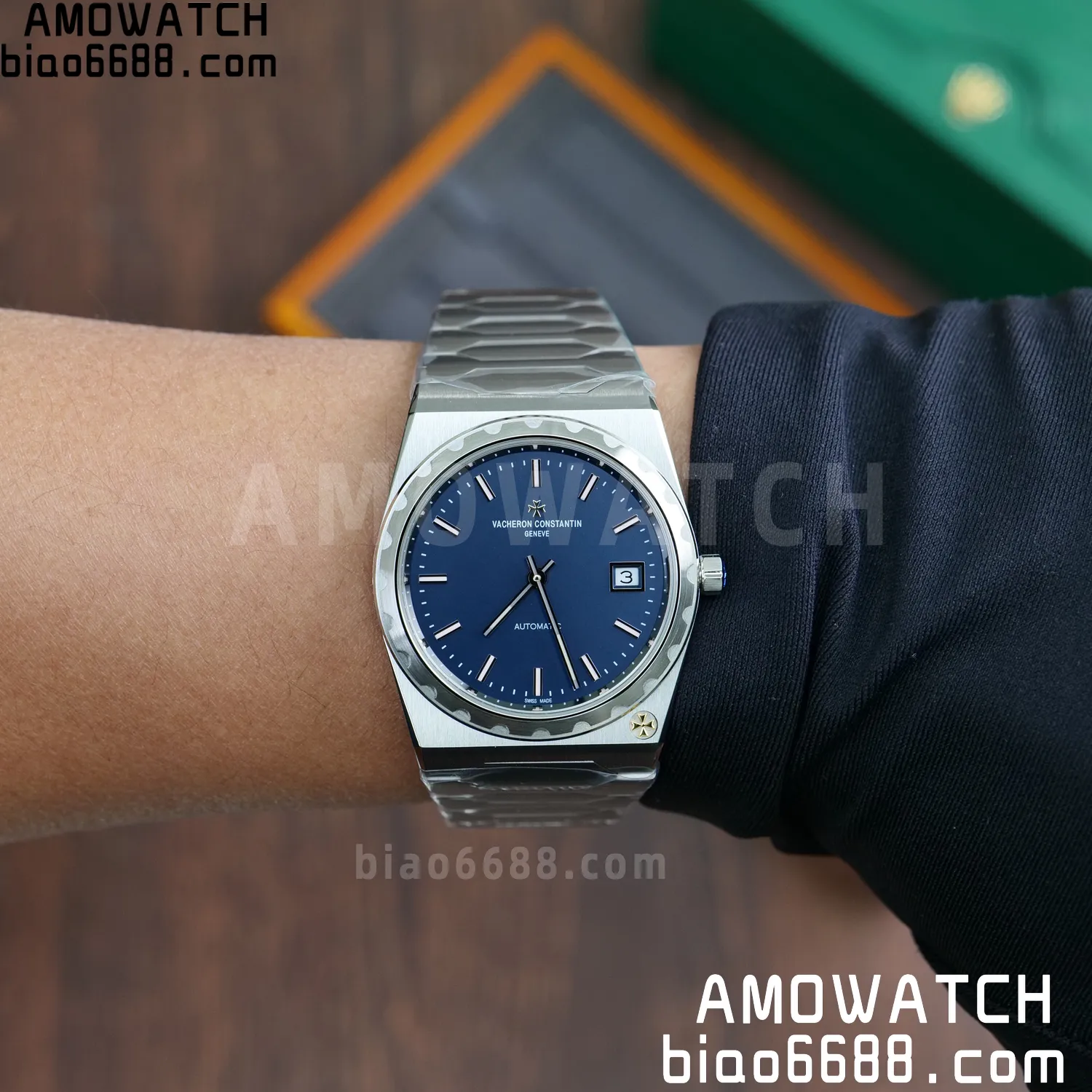 VC Historiques 4200H/222 SS PPF 1:1 Best Edition Blue Dial on SS Bracelet A2455 103 1b66eca78b2f928 AMO Watch