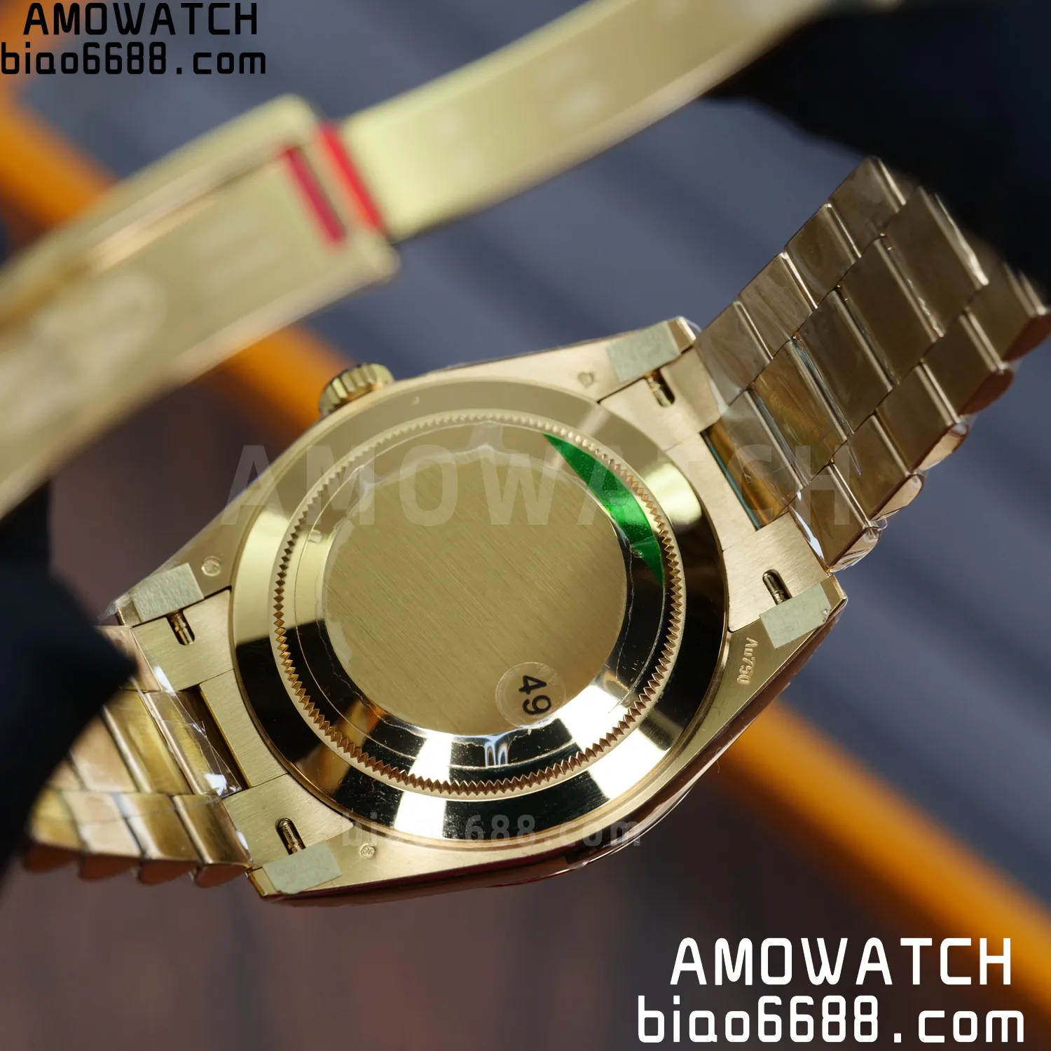 Rolex DayDate 228238 YG 40mm VSF 1:1 Best Edition Green Roman Dial Fluted Bezel 3255 81 1d5077e5ea029e3 AMO Watch