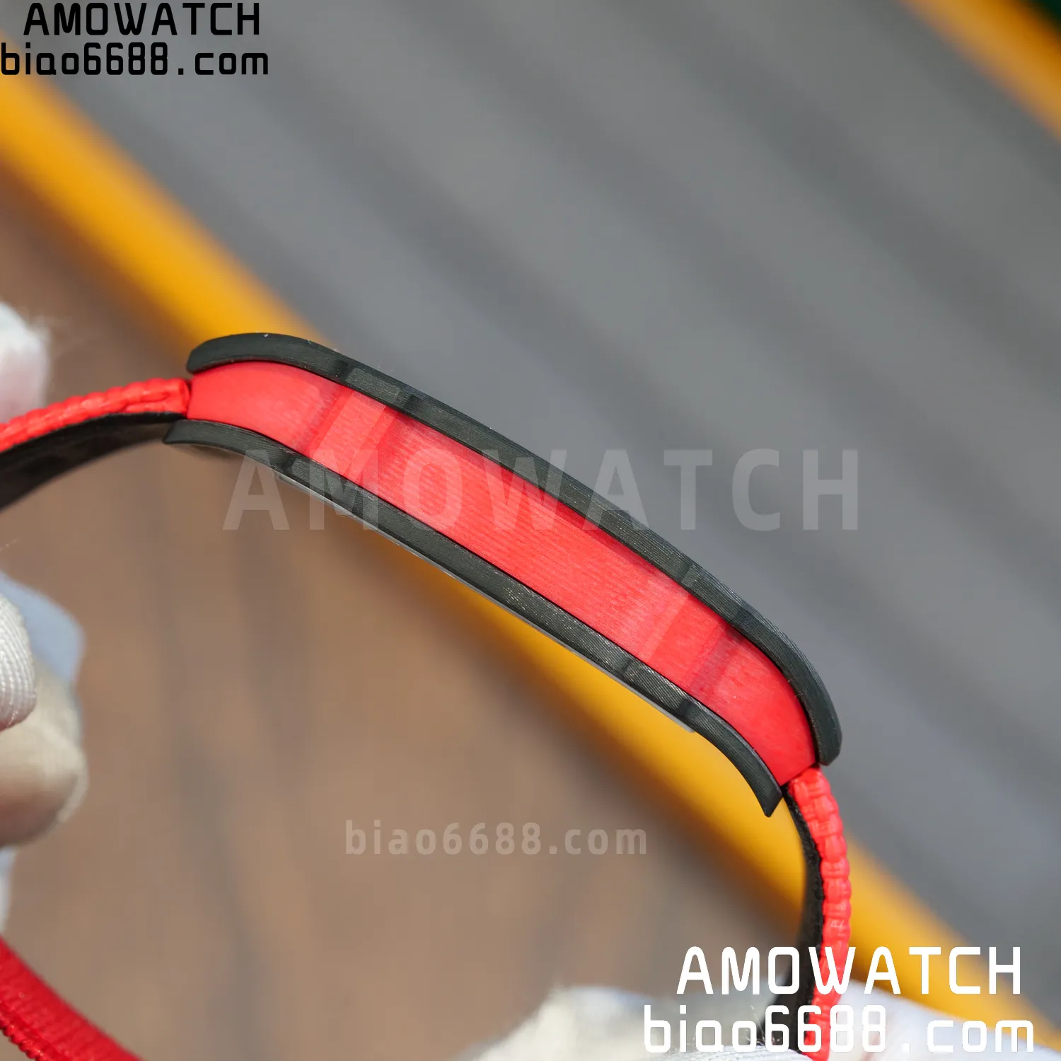 RICHARD MILLE RM67-02 Black NTPT Best Edition Norway Dial on Red Nylon strap CRMA7 Clone V9 75 1dc7c22499d430a AMO Watch