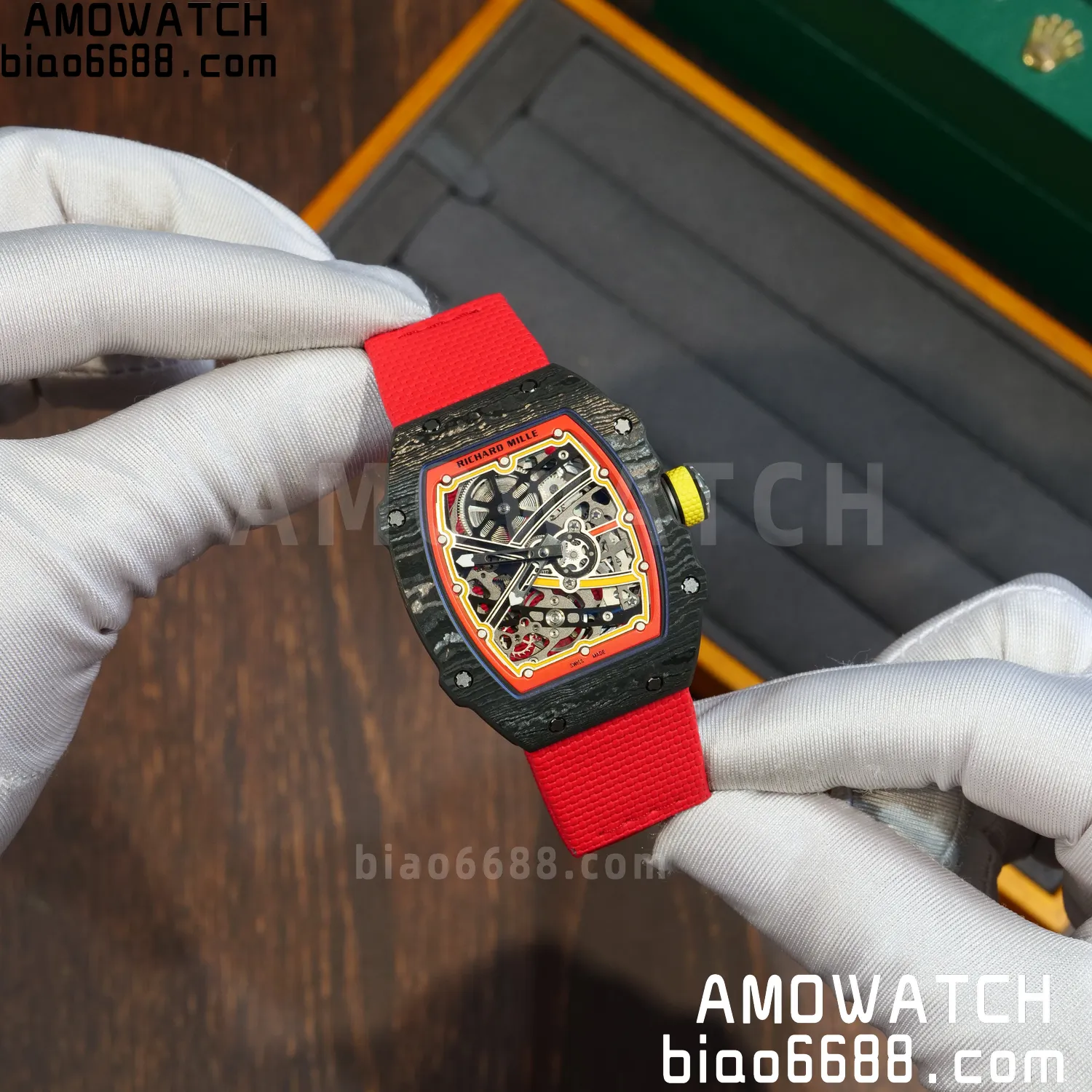 RICHARD MILLE RM67-02 Black NTPT Best Edition Spain Dial on Red Nylon strap CRMA7 Clone V9 74 1ebf5188ac2ef4c AMO Watch