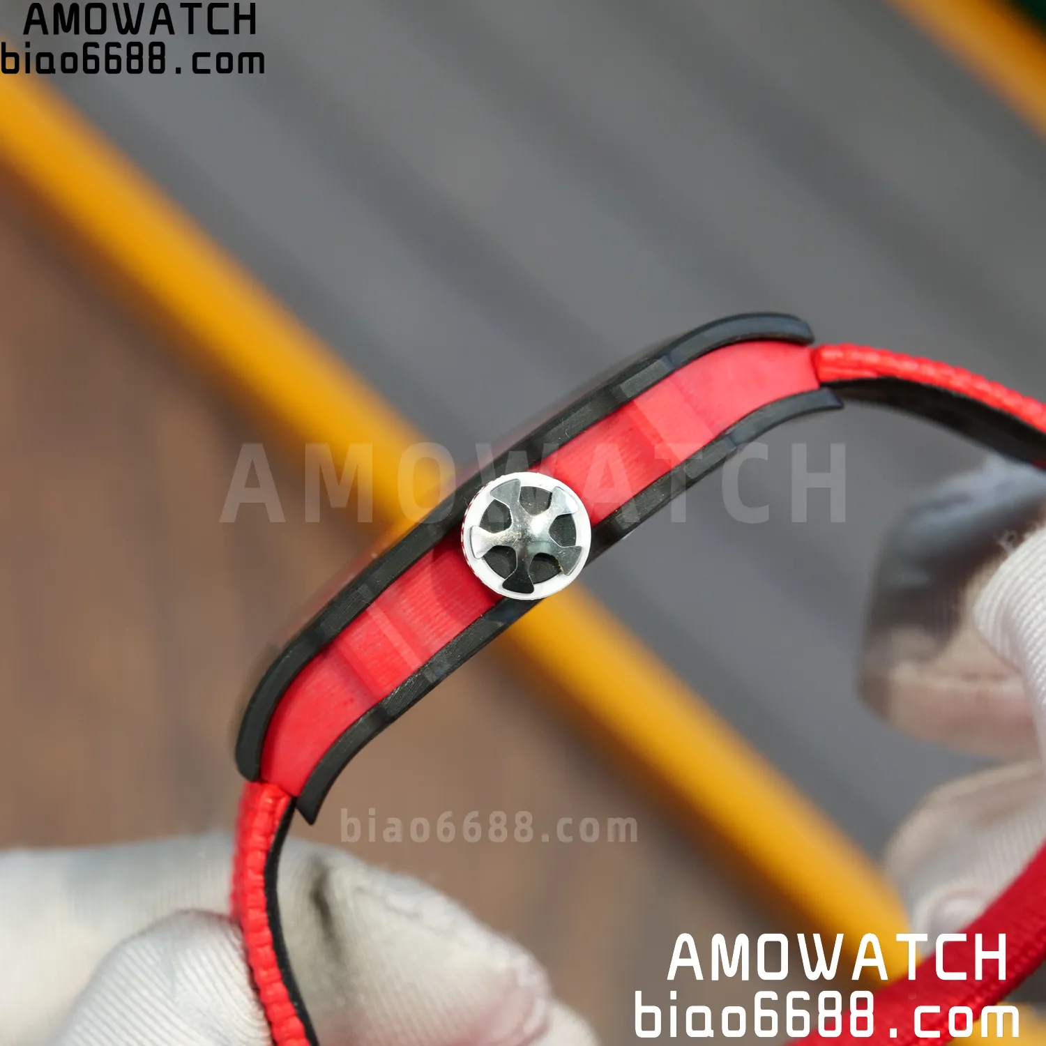 RICHARD MILLE RM67-02 Black NTPT Best Edition Norway Dial on Red Nylon strap CRMA7 Clone V9 77 1f9011581b88421 AMO Watch