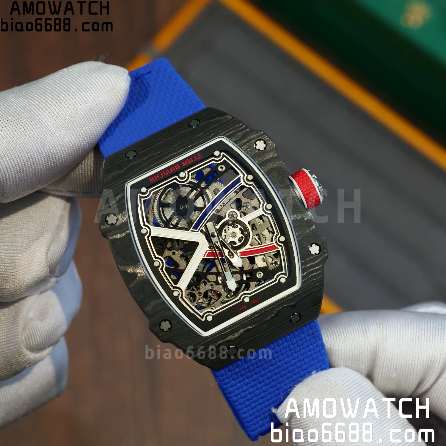 RICHARD MILLE RM67-02 Black NTPT Best Edition France Dial on Black Nylon strap CRMA7 Clone V9 72 2002644989a852a AMO Watch