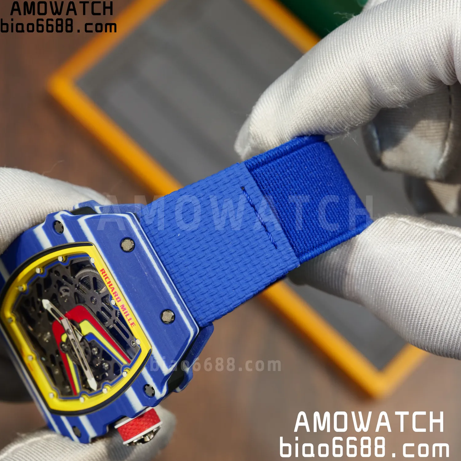 RICHARD MILLE RM67-02 Blue NTPT Best Edition Fernando Alonso Dial on Blue Nylon strap CRMA7 Clone V9 77 21c39008e86ae77 AMO Watch