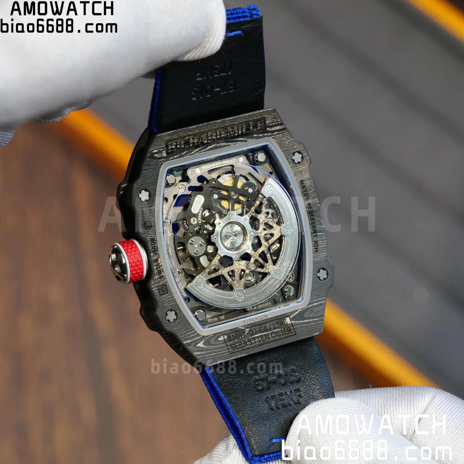 RICHARD MILLE RM67-02 Black NTPT Best Edition France Dial on Black Nylon strap CRMA7 Clone V9 91 21e26d9cd8cd2a4 AMO Watch