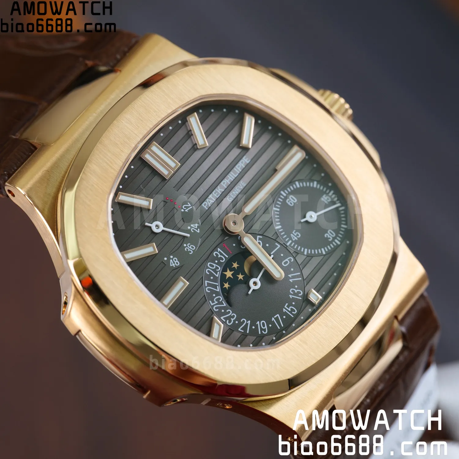 Custom Made PP Nautilus 5712 RG PPF 18K Real Rose Gold Plating 85 23036f9b1a54db3 AMO Watch