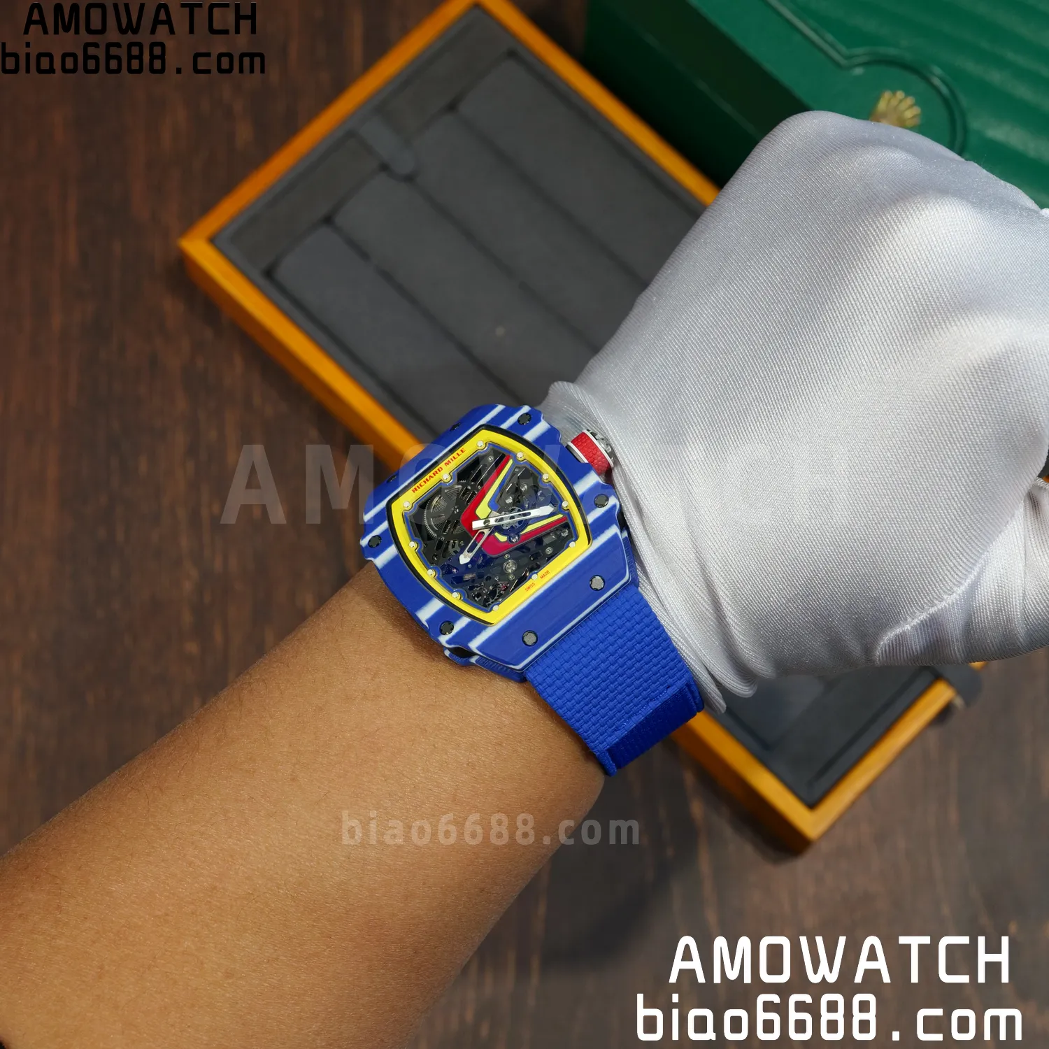 RICHARD MILLE RM67-02 Blue NTPT Best Edition Fernando Alonso Dial on Blue Nylon strap CRMA7 Clone V9 105 26255b0a57d9d1d AMO Watch