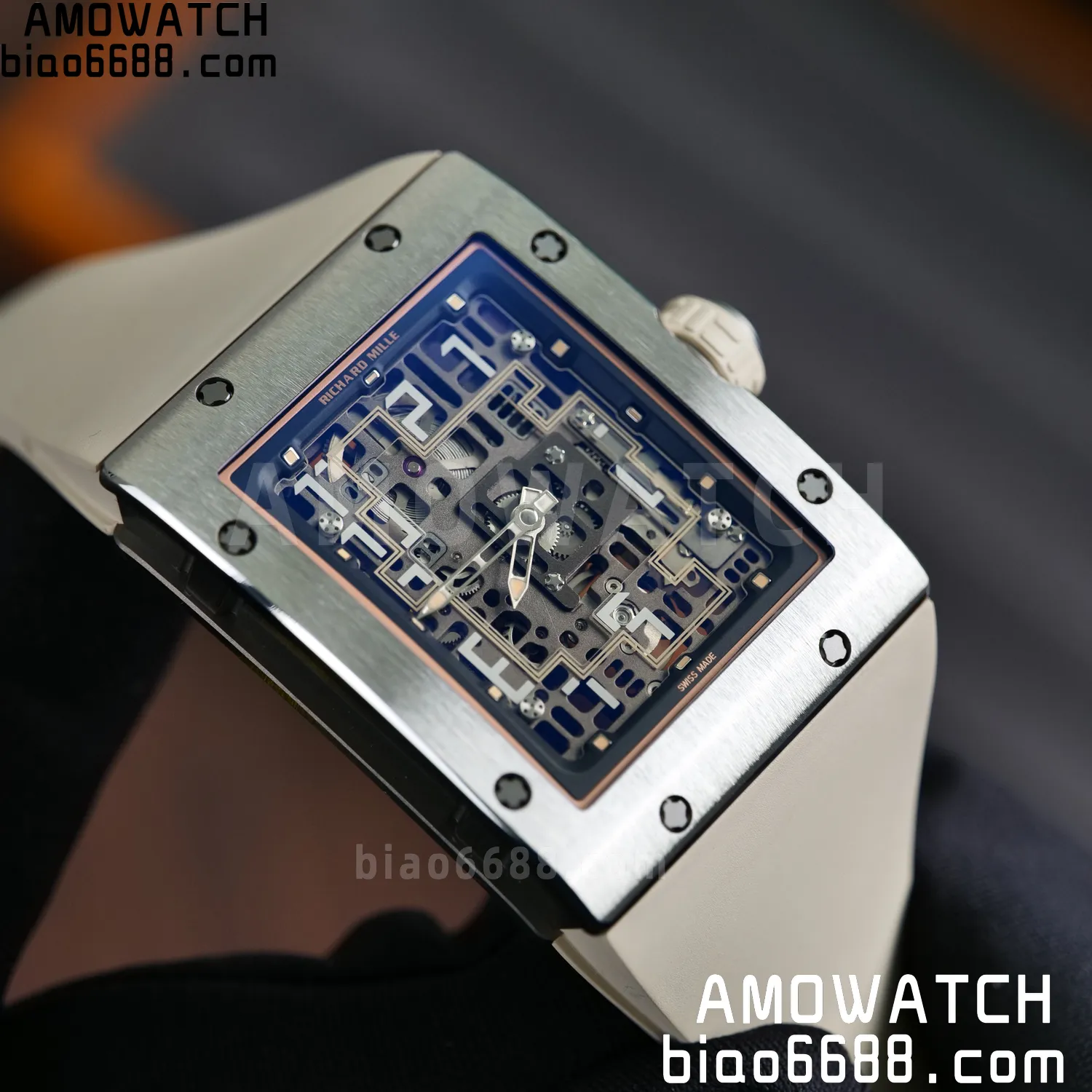 RICHARD MILLE Umi Maker's RM16-02 Titanium Skeleton Dial on Rubber strap CRMA9 Super Clone 109 26672c562bca294 AMO Watch