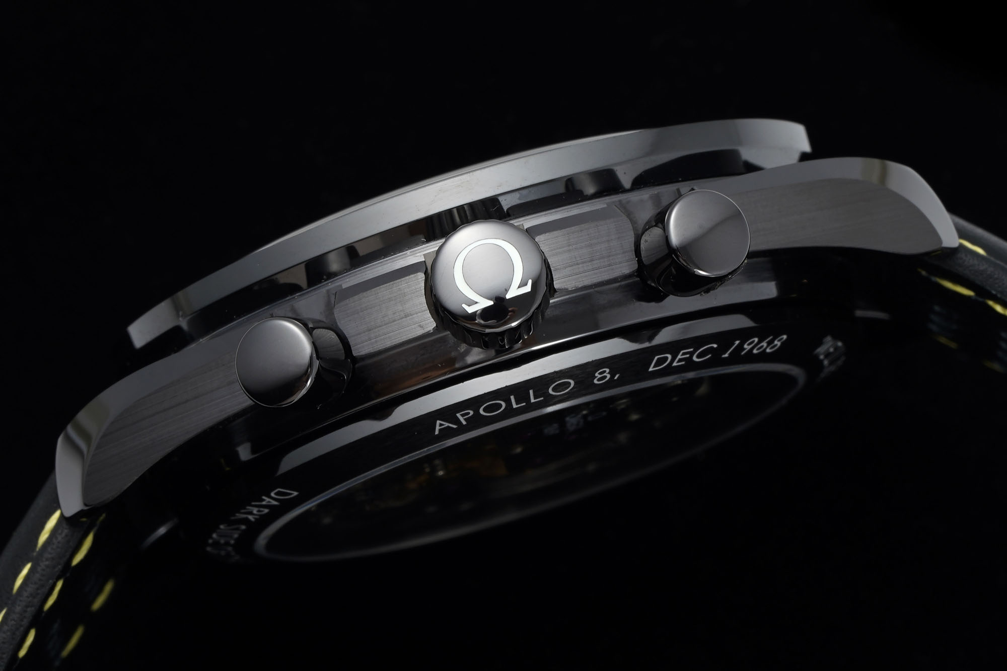 OMEGA Speedmaster Dark Side of the Moon Black Ceramic BLSF Best Edition on Leather Strap Manual Winding Movement 24 2690c50d7ac99ac AMO Watch