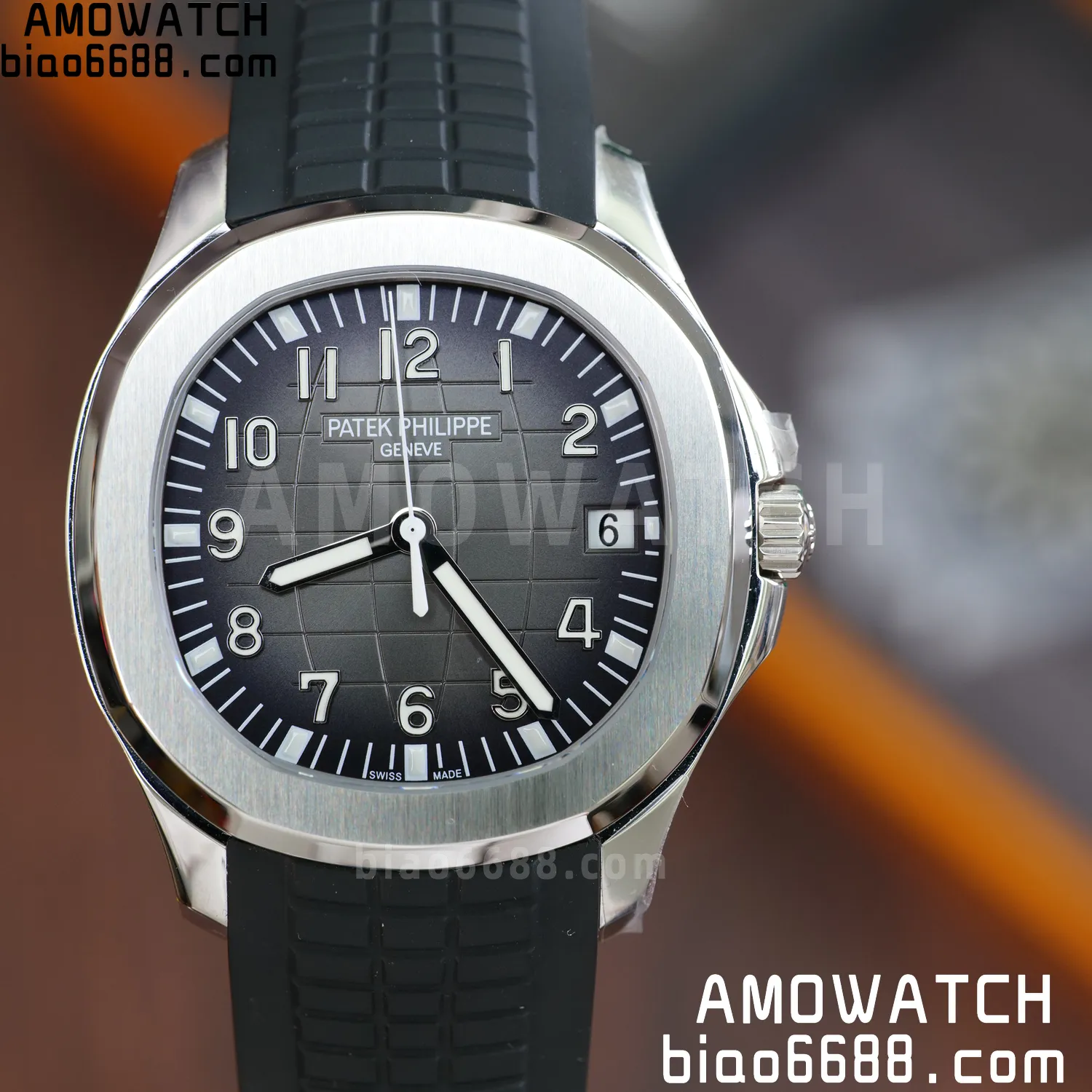 Custom Made PP Aquanaut 5167A ,Modified content :SW factory Gray Dial、 pointer、DEEP Crystal 67 26b7da74f858c58 AMO Watch