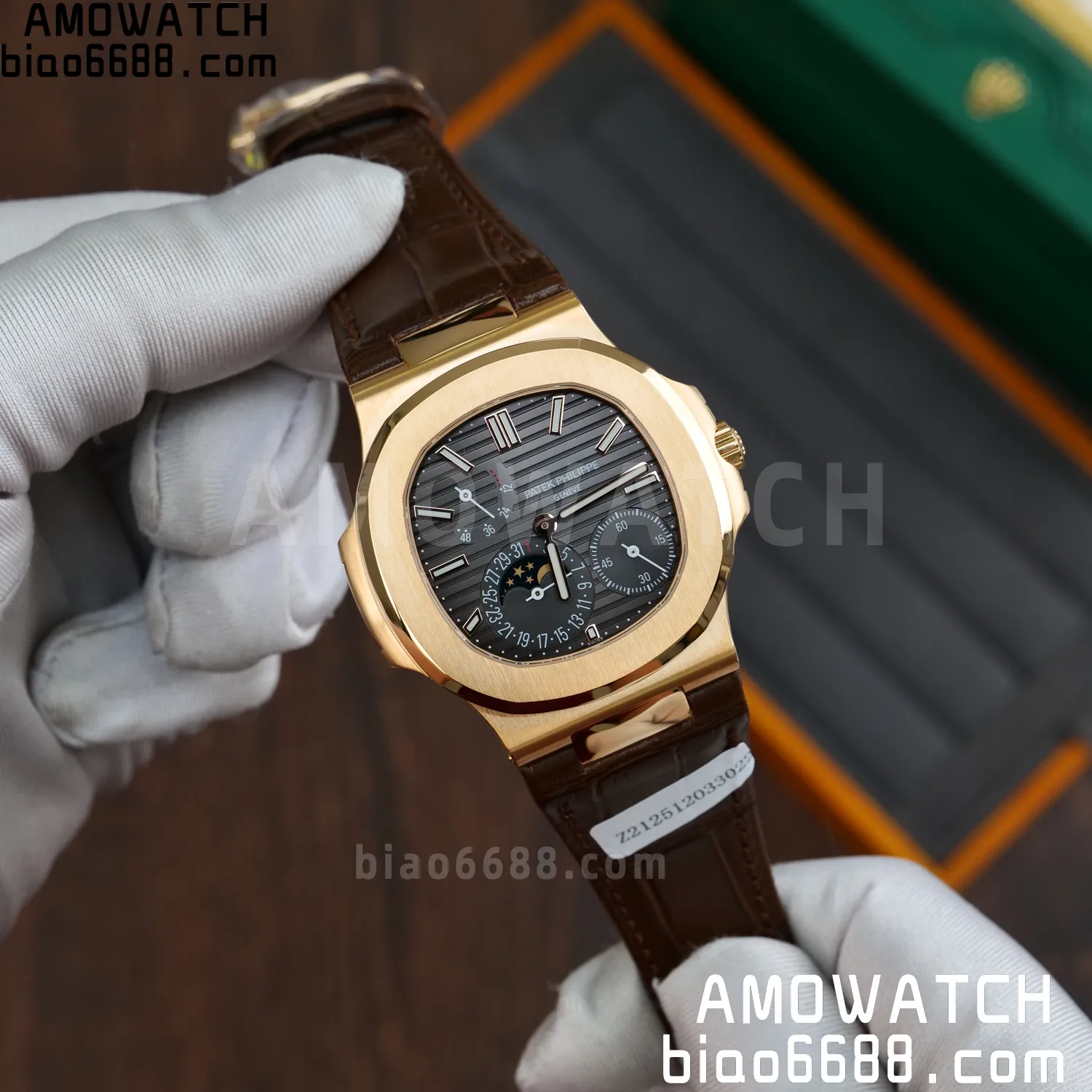 Custom Made PP Nautilus 5712 RG PPF 18K Real Rose Gold Plating 68 296bf5ef7dfc37c AMO Watch