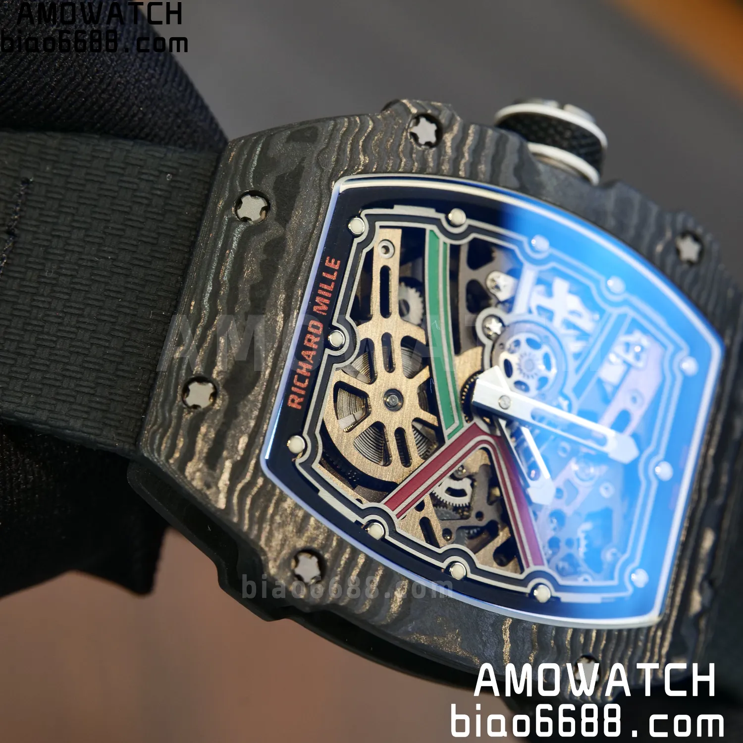 RICHARD MILLE RM67-02 Black NTPT AVF Best Edition UAE Dial on Black Nylon strap CRMA7 Clone 89 2c4e116c1a08afa AMO Watch