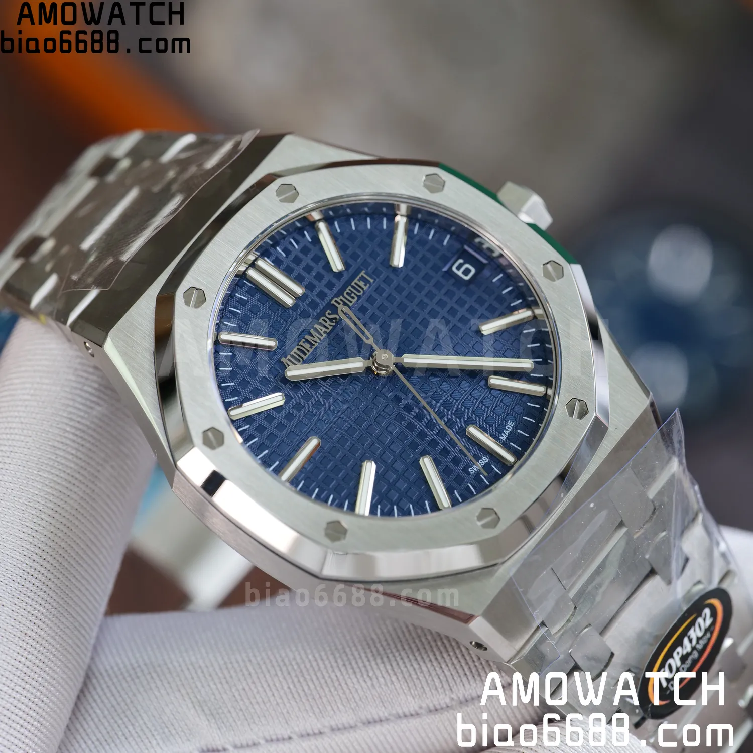 Custom Made AP Royal Oak 15510 SS TOP Factory (SW Factory Blue Dial、 DEEP Crystal) 75 2cd392faa17fa17 AMO Watch