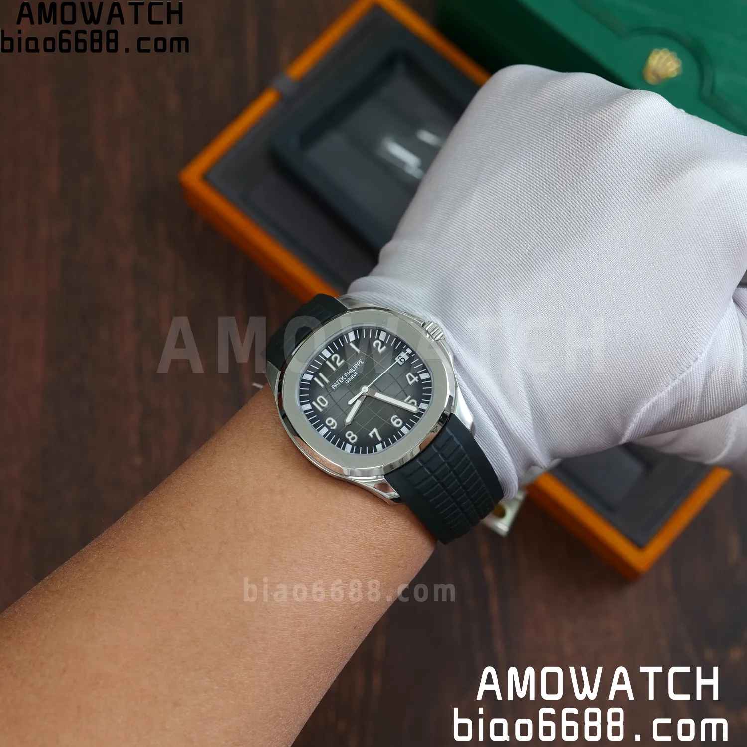 Custom Made PP Aquanaut 5167A ,Modified content :SW factory Gray Dial、 pointer、DEEP Crystal 84 2e5d808933c7563 AMO Watch