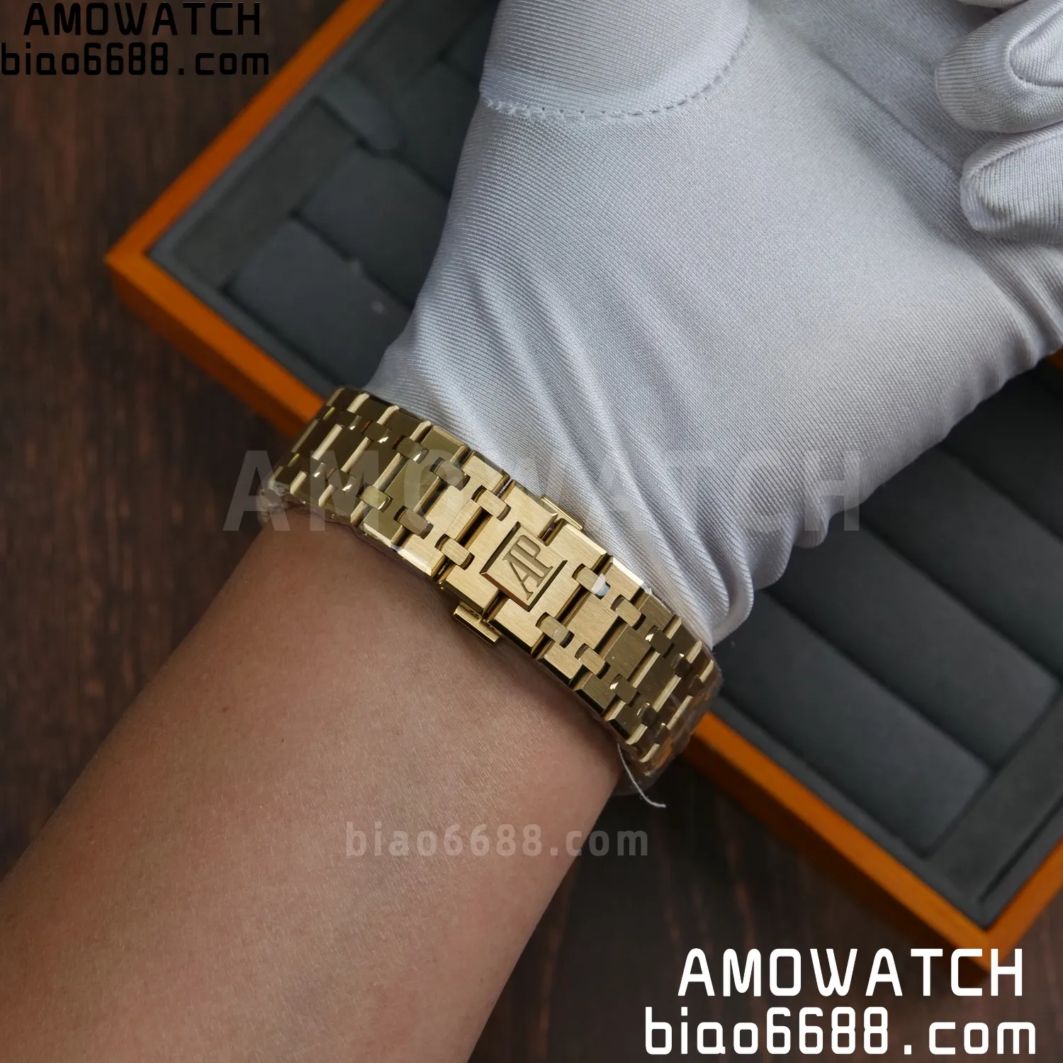 AP Royal Oak 41mm Skeleton 15407 YG THB Factory 1:1 Best Edition Skeleton Dial on RG Bracelet A3132 V2 87 2e81c94cce16e76 阿默表行AmoWatch