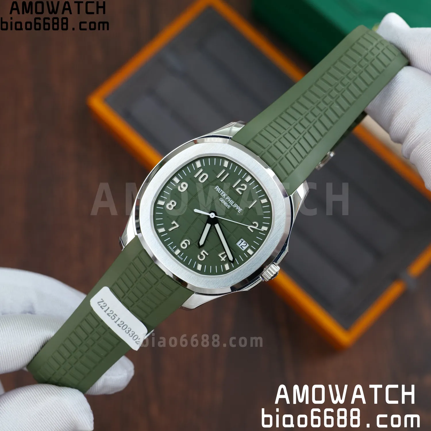 Custom Made PP Aquanaut 5168G 42mm Green Dial on Green Rubber Strap(Weighted) 68 30c180df31e3adc 阿默表行AmoWatch