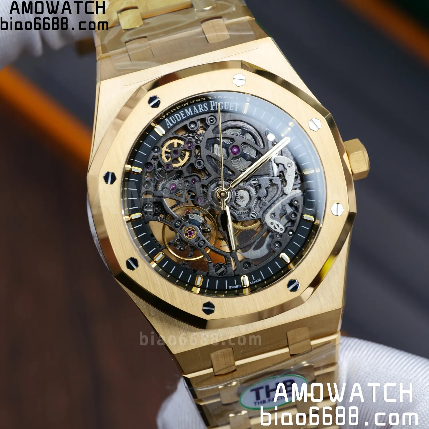 AP Royal Oak 41mm Skeleton 15407 YG THB Factory 1:1 Best Edition Skeleton Dial on RG Bracelet A3132 V2 75 30ed1529a405caa 阿默表行AmoWatch