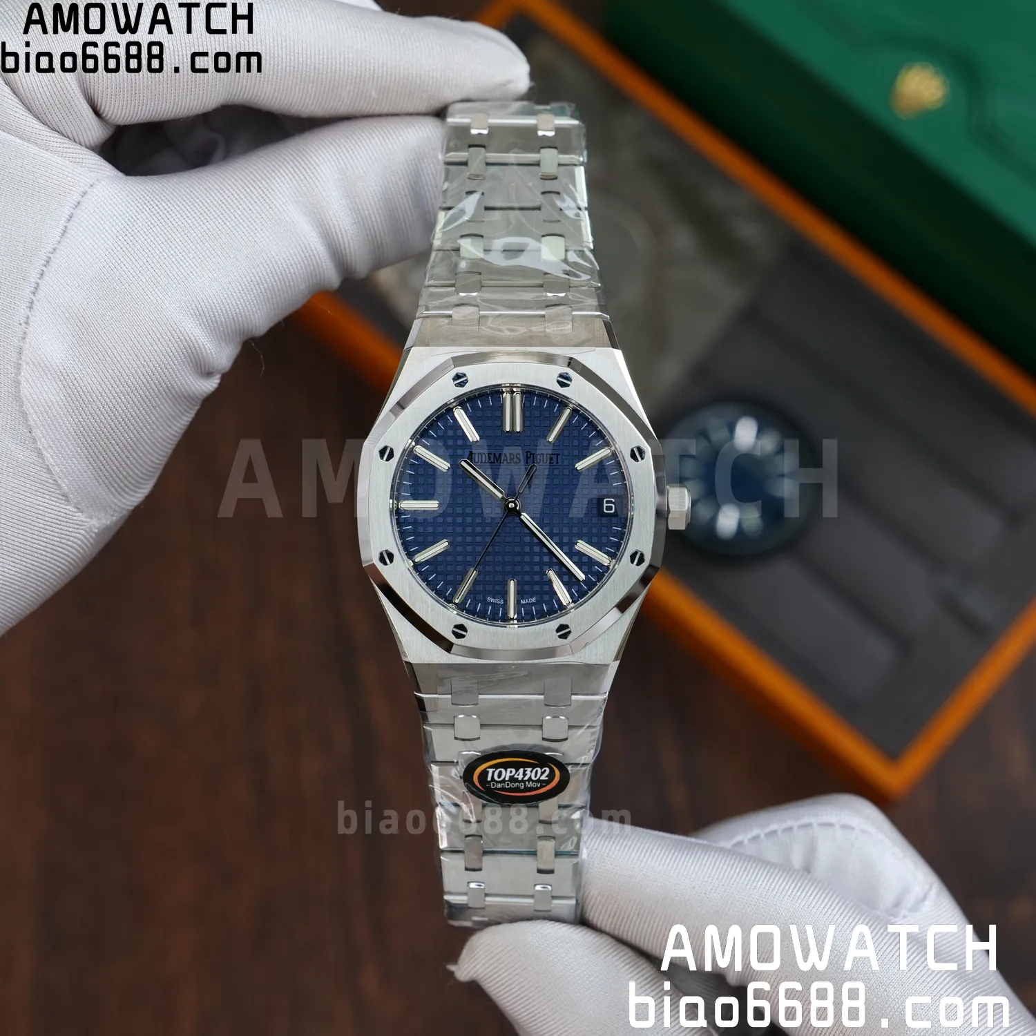 Custom Made AP Royal Oak 15510 SS TOP Factory (SW Factory Blue Dial、 DEEP Crystal) 63 310bd3afec3054e AMO Watch