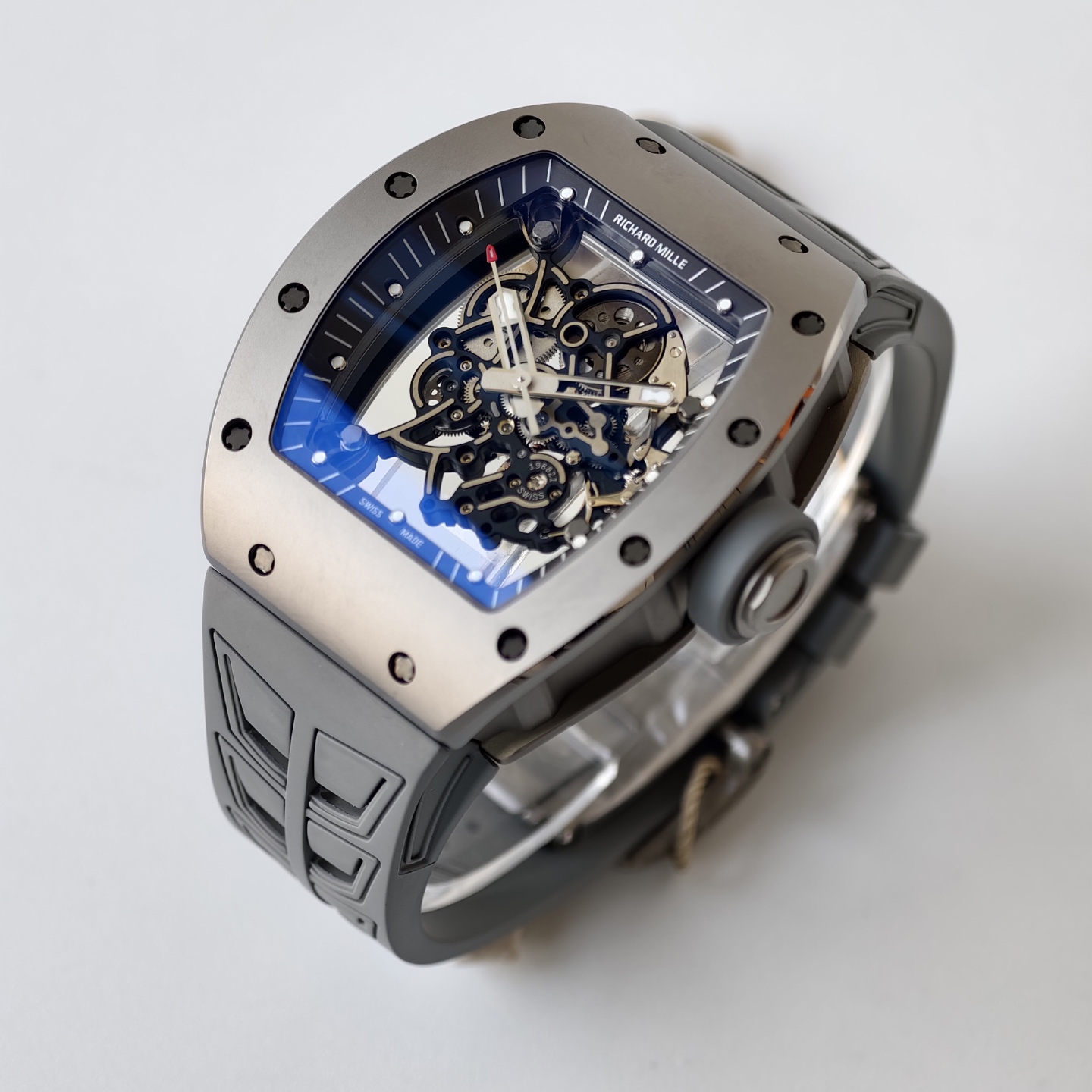 RM055 Gray Ceramic UMI 1:1 Best Edition on Shark Rubber Strap RMUL2 Free Sprung 20 3117700c111768d AMO Watch