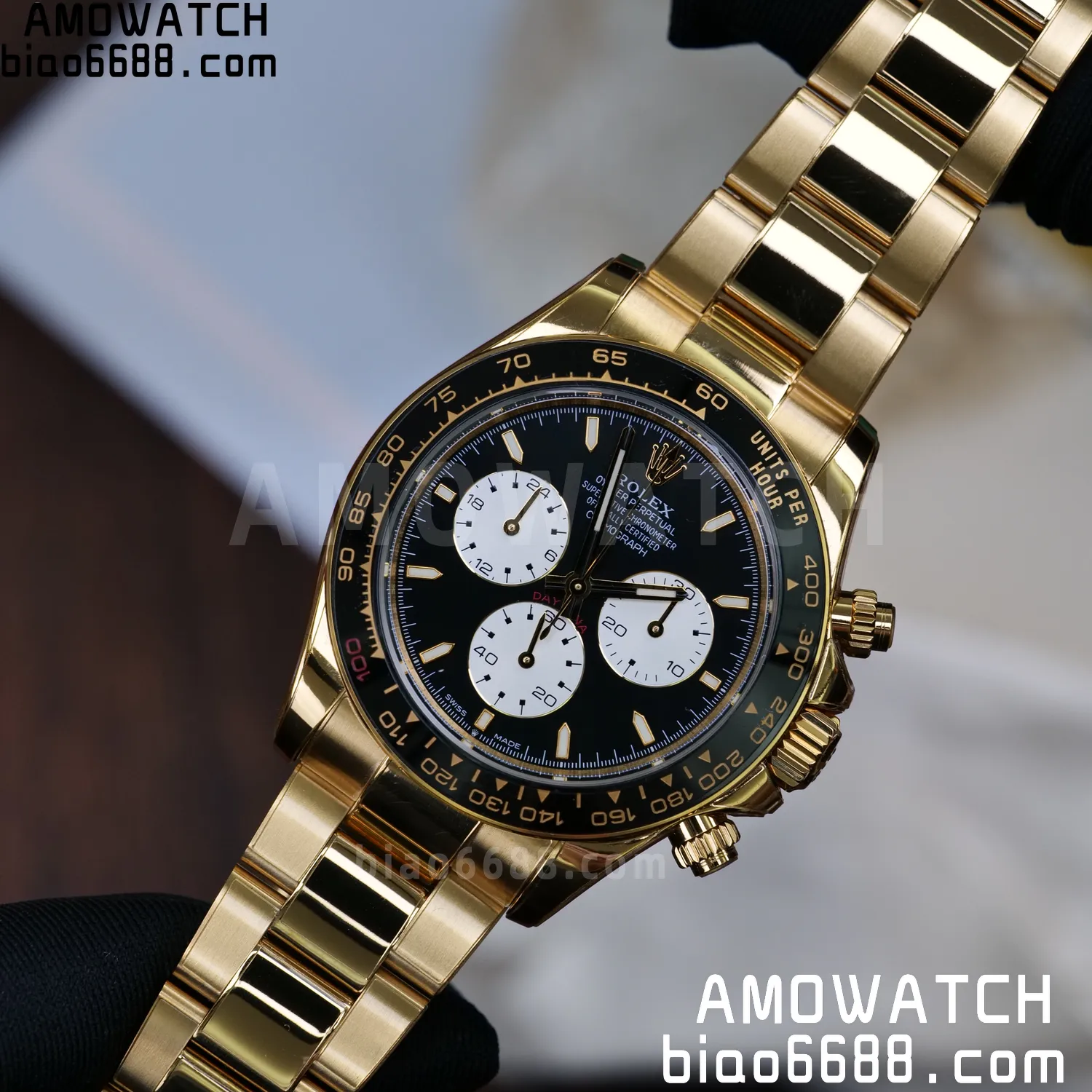 Custom Made Rolex Daytona 126529LN Le Mans QF 18K Yellow Gold Plated With Protective Film Applied 106 31b14d6cdbf2e73 AMO Watch