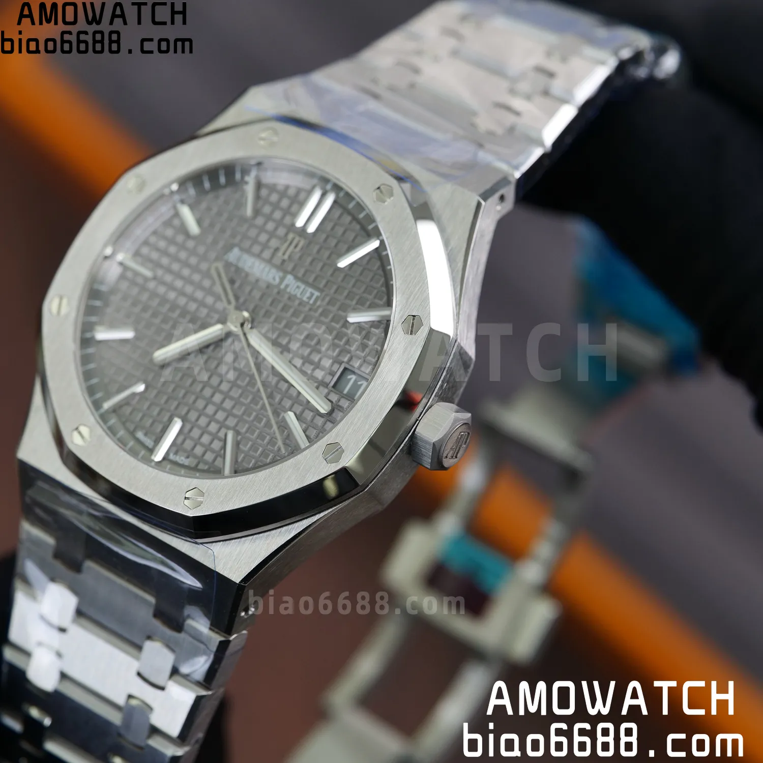 AP Royal Oak 41mm 15500 SS VSF1:1 Best Edition Grey Textured Dial on SS Bracelet A4302 Super Clone 60 34203d922862e96 AMO Watch