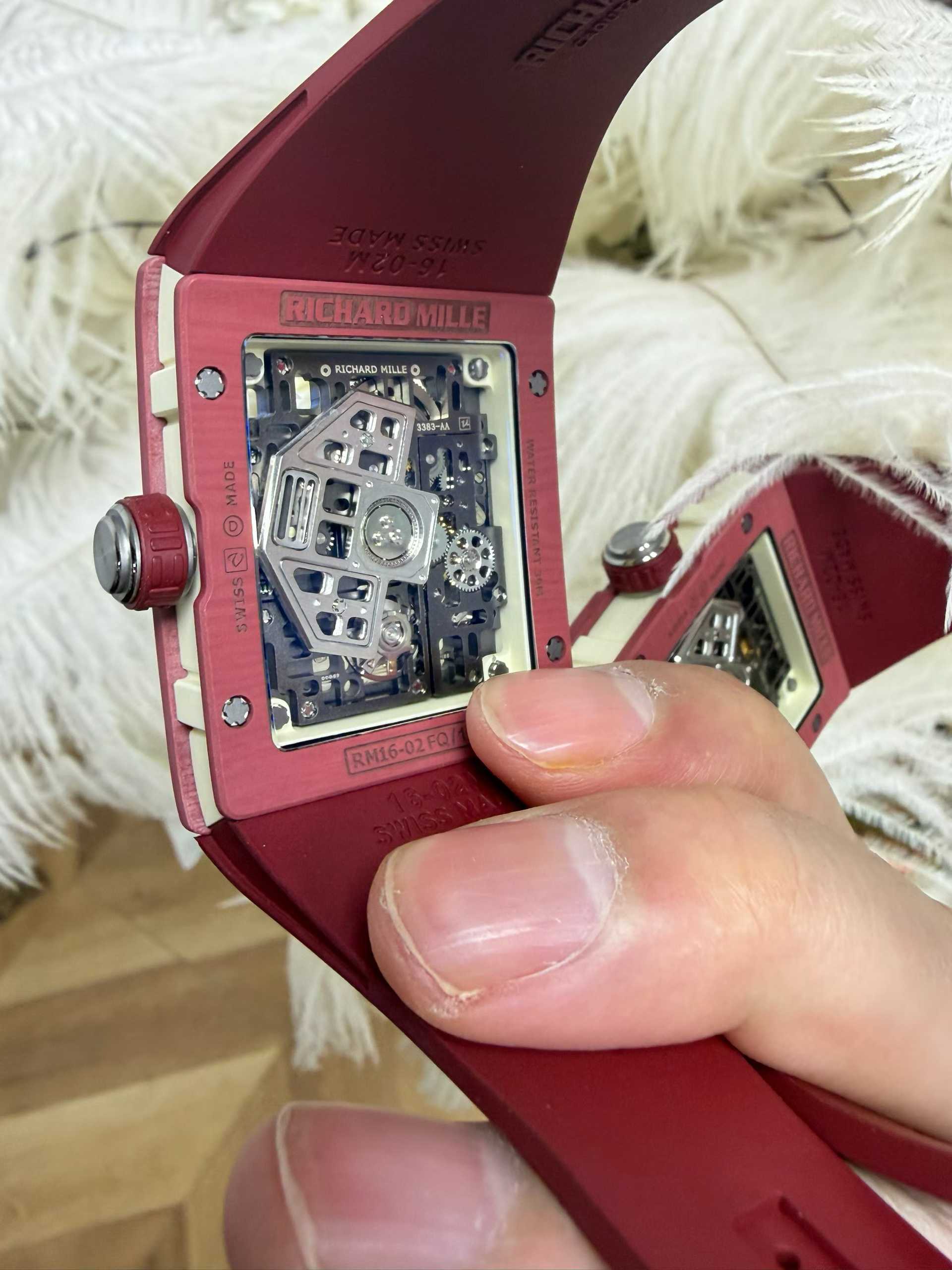 RICHARD MILLE Umi Maker's Red carbon RM16-02 Skeleton Dial on Rubber strap CRMA9 Super Clone 17 34adb132b182d2f 阿默表行AmoWatch