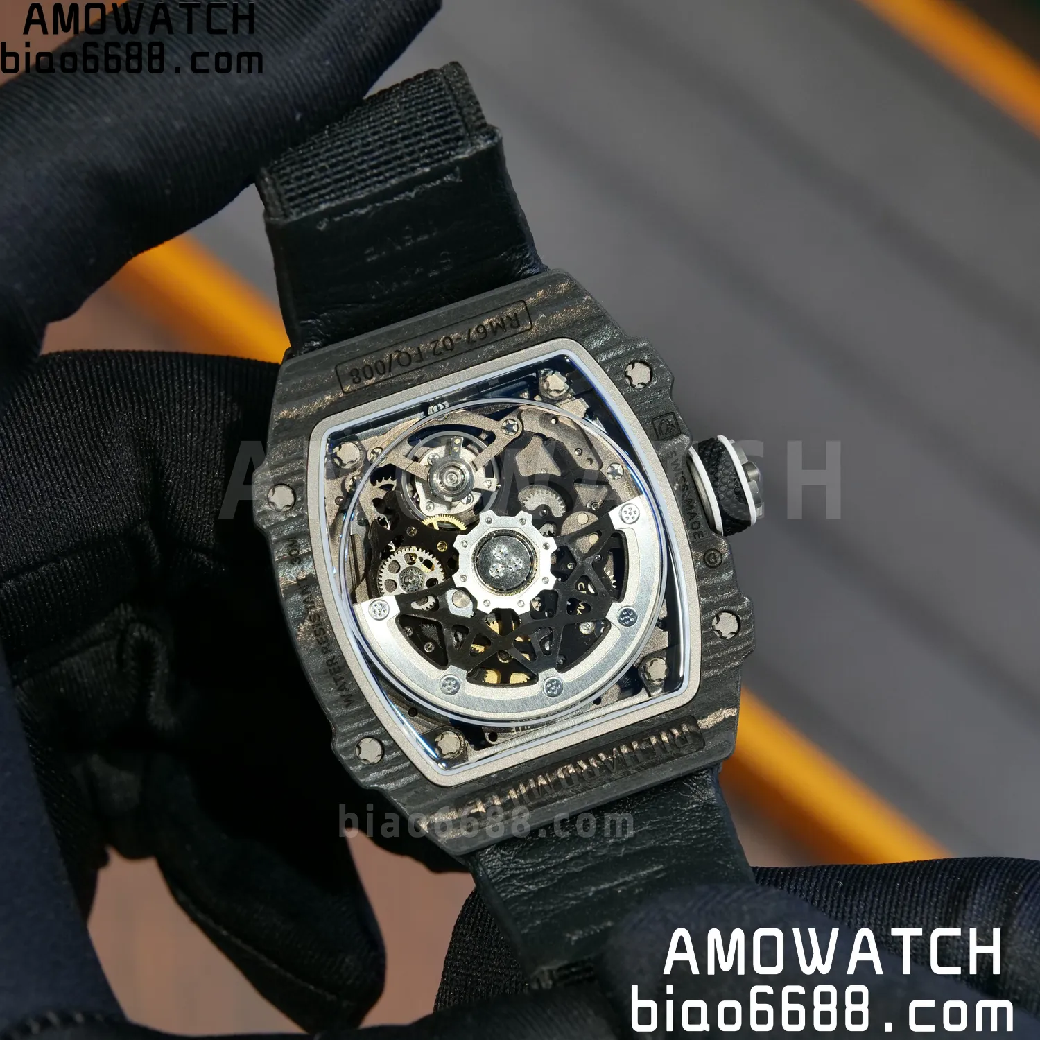 RICHARD MILLE RM67-02 Black NTPT AVF Best Edition UAE Dial on Black Nylon strap CRMA7 Clone 96 36c489fa87d72a3 AMO Watch