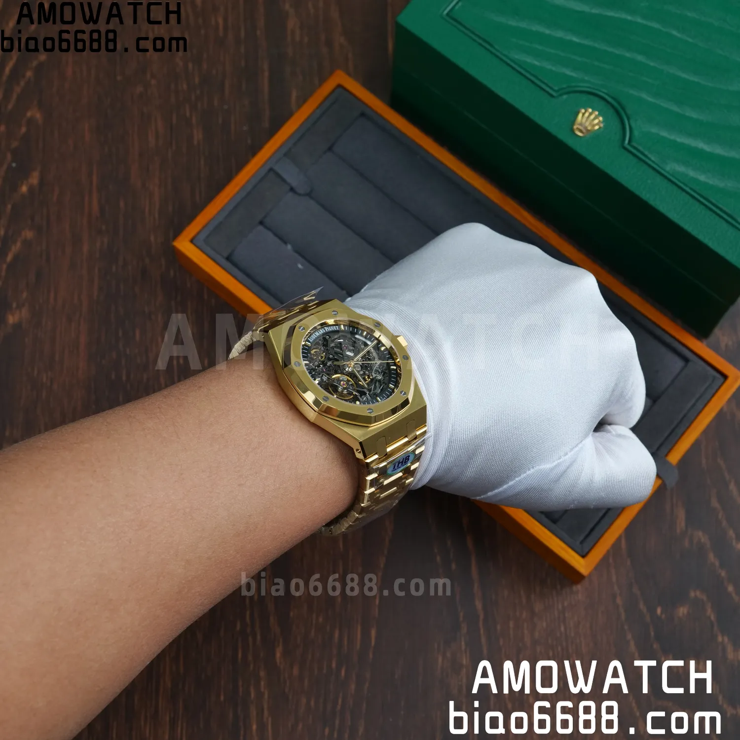 AP Royal Oak 41mm Skeleton 15407 YG THB Factory 1:1 Best Edition Skeleton Dial on RG Bracelet A3132 V2 83 3a6d7a5e42c581b 阿默表行AmoWatch